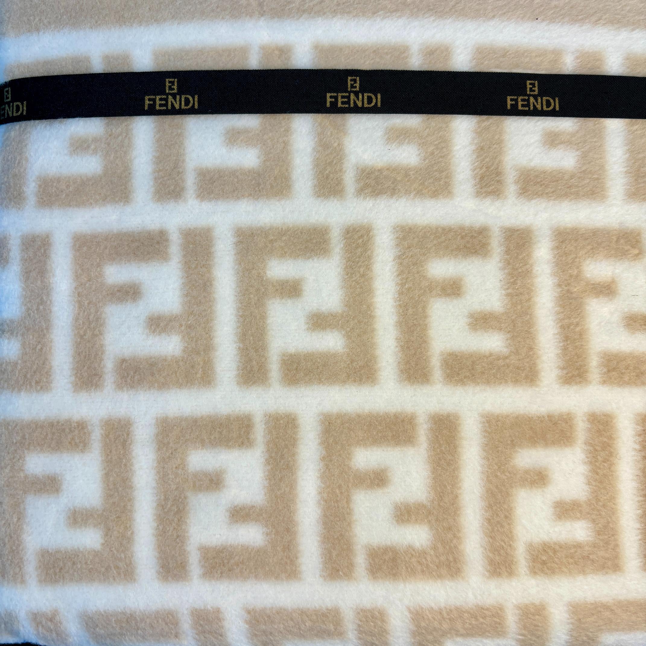 Fendi FF Monogram Blanket Beige