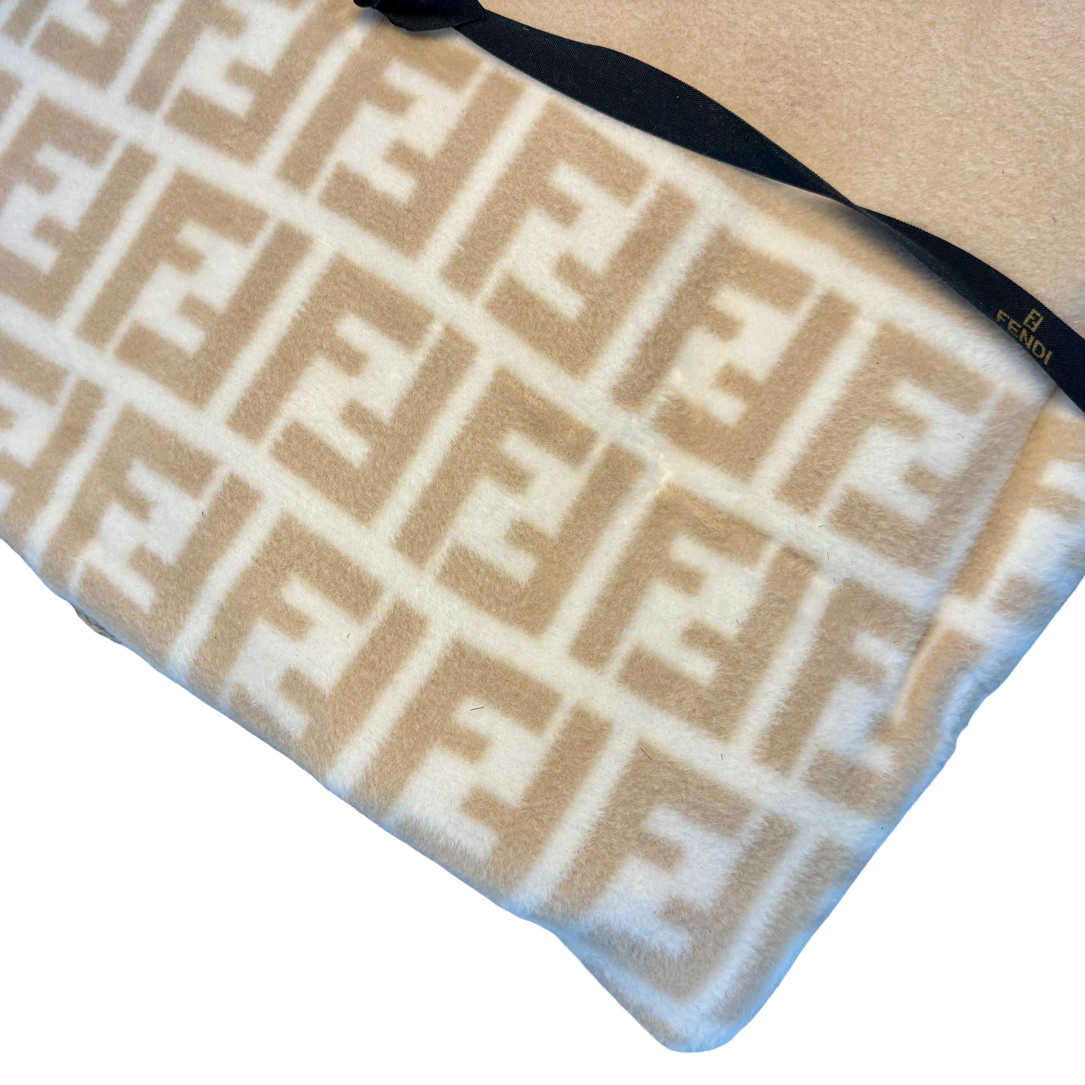 Fendi FF Monogram Blanket Beige
