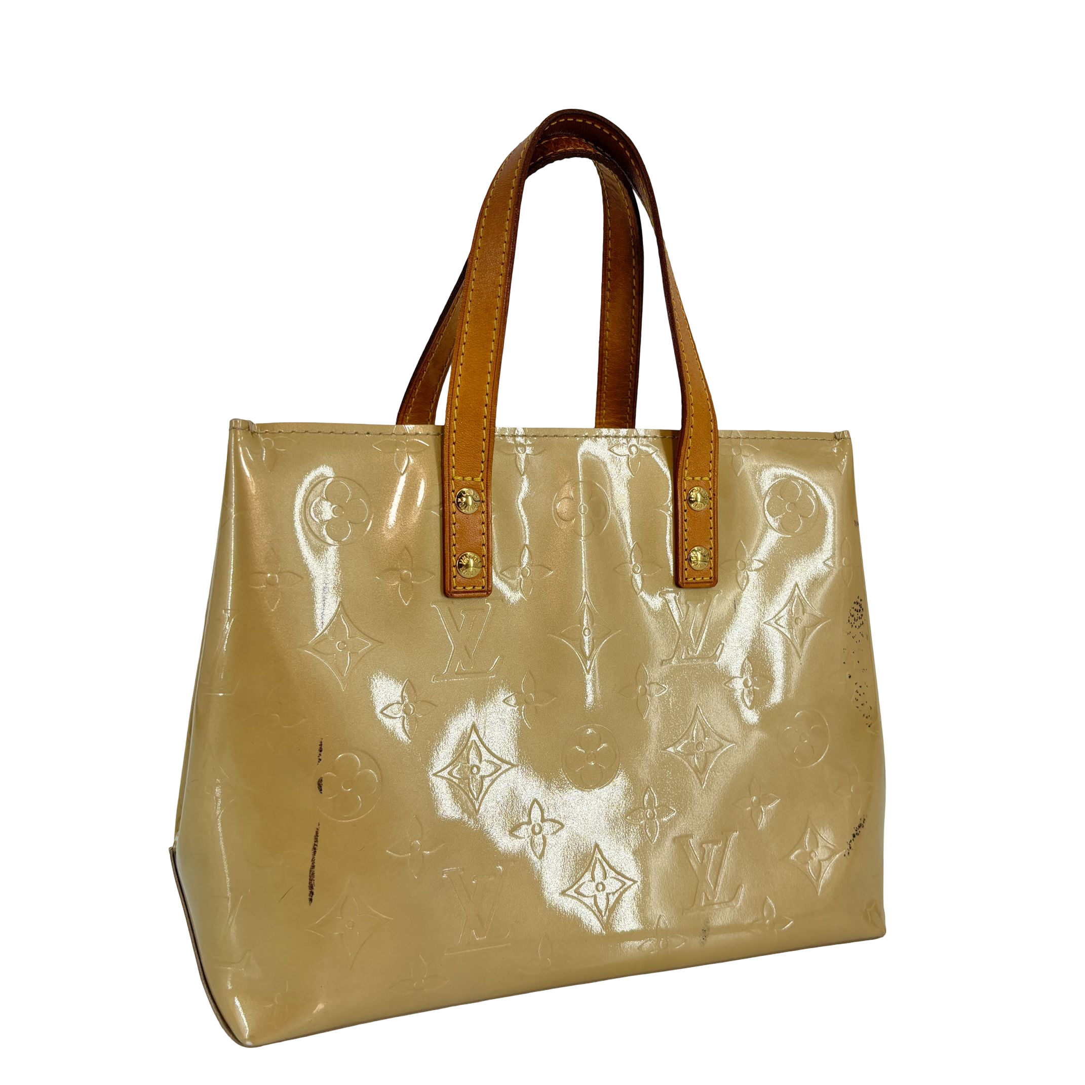 Louis Vuitton Reade PM Beige Vernis Leather