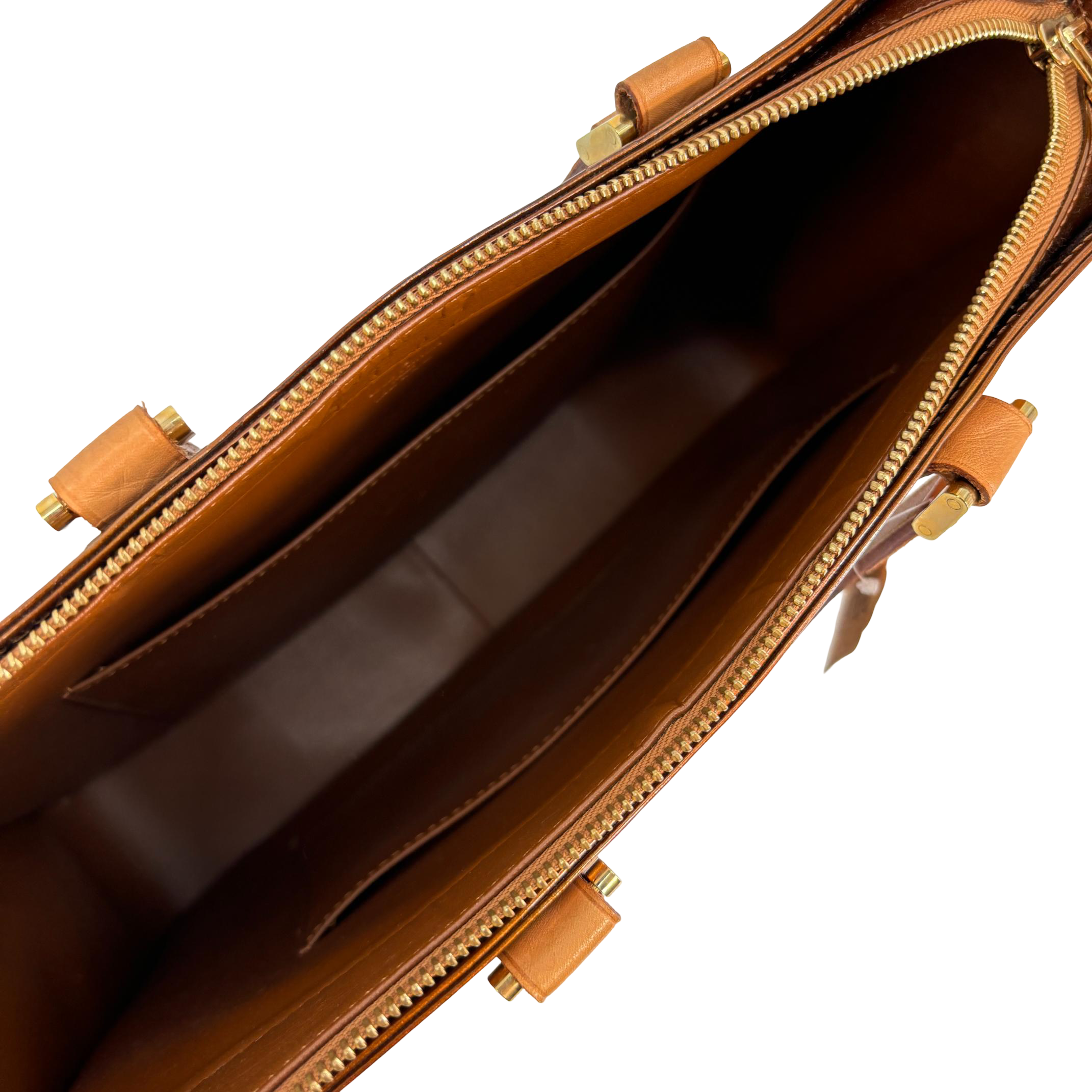 Louis Vuitton Columbus Bag Brown Vernis Leather