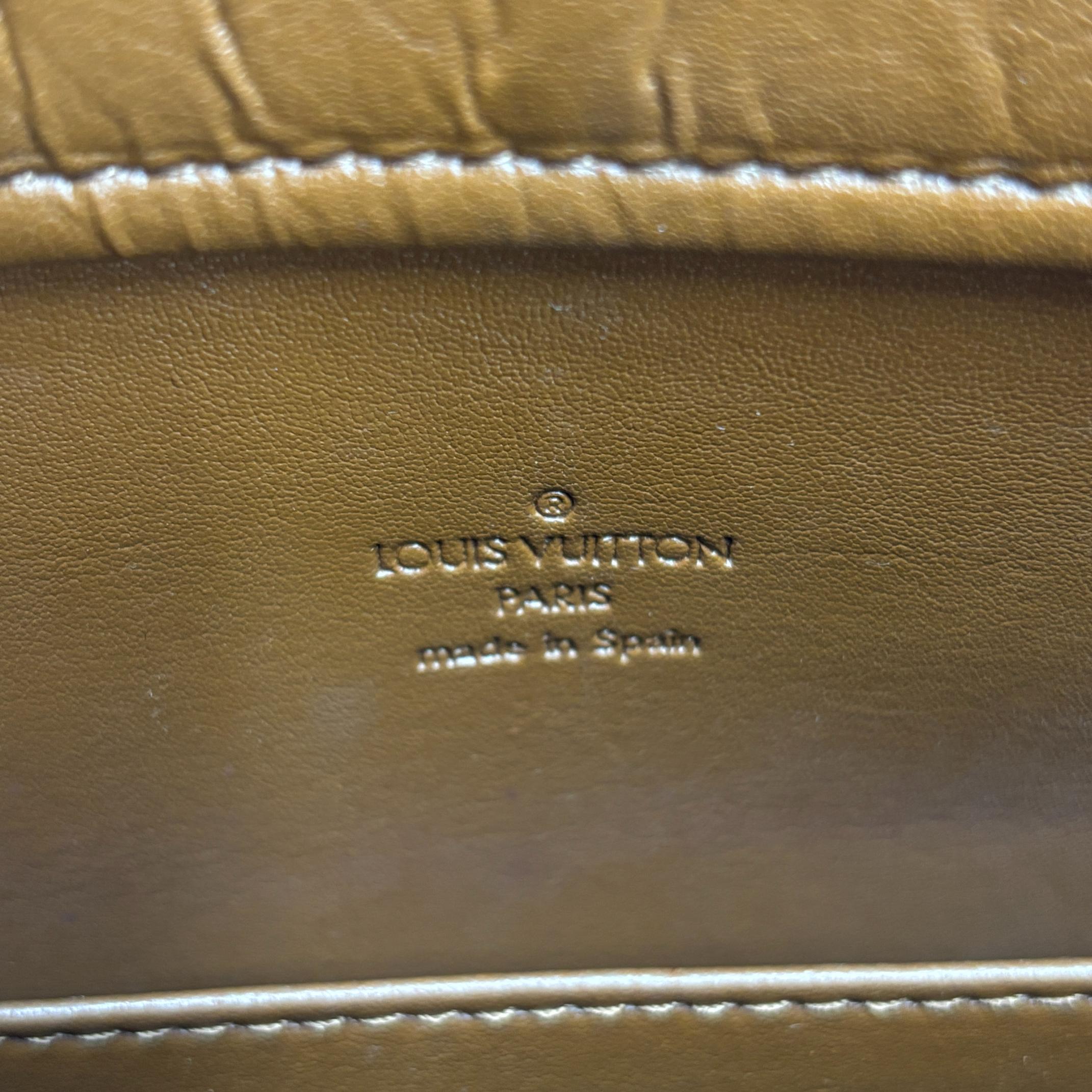 Louis Vuitton Columbus Bag Brown Vernis Leather