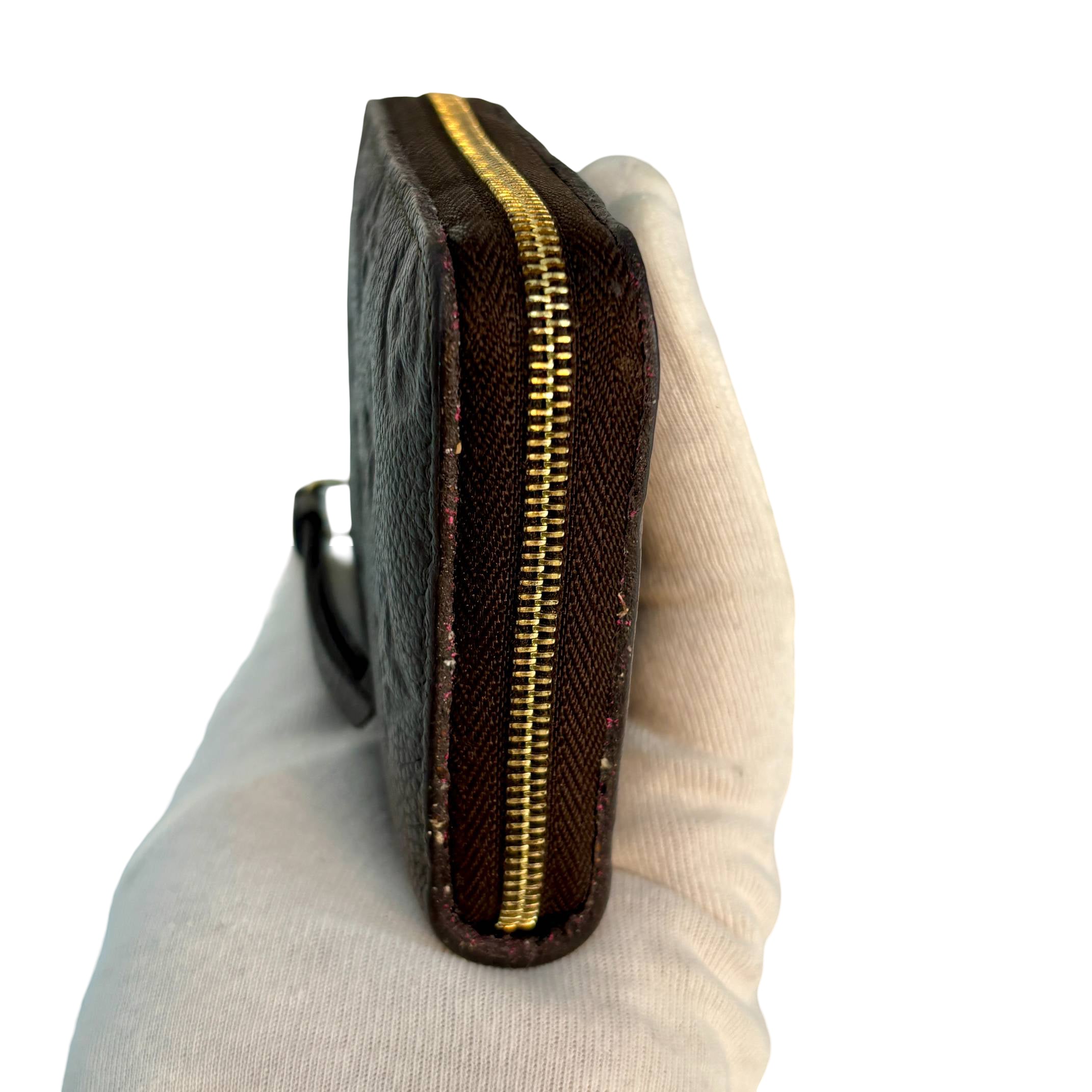 Louis Vuitton Zippy Compact Wallet Brown Monogram Empreinte Leather