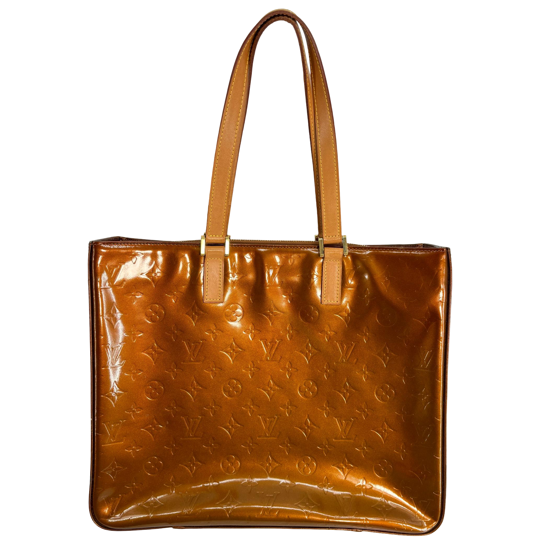 Louis Vuitton Columbus Bag Brown Vernis Leather