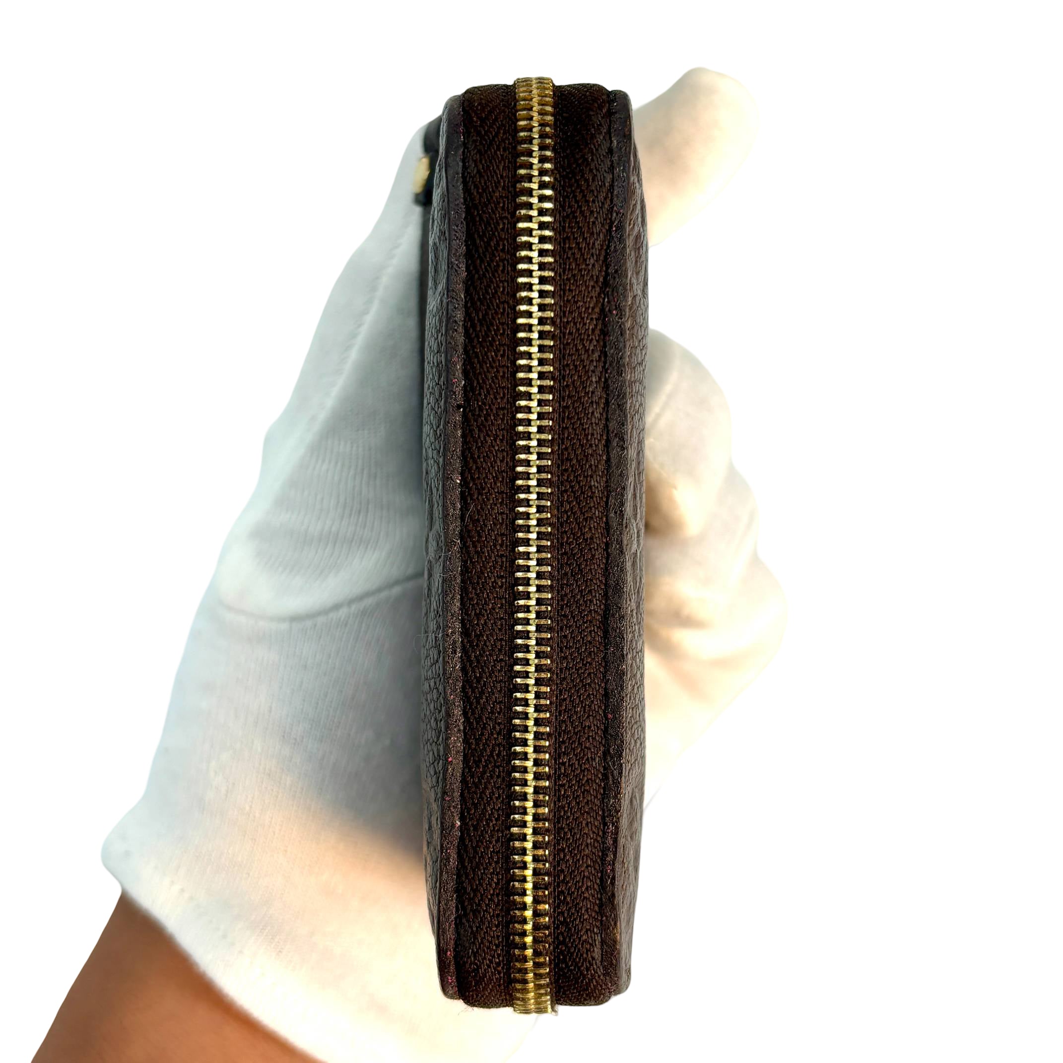 Louis Vuitton Zippy Compact Wallet Brown Monogram Empreinte Leather