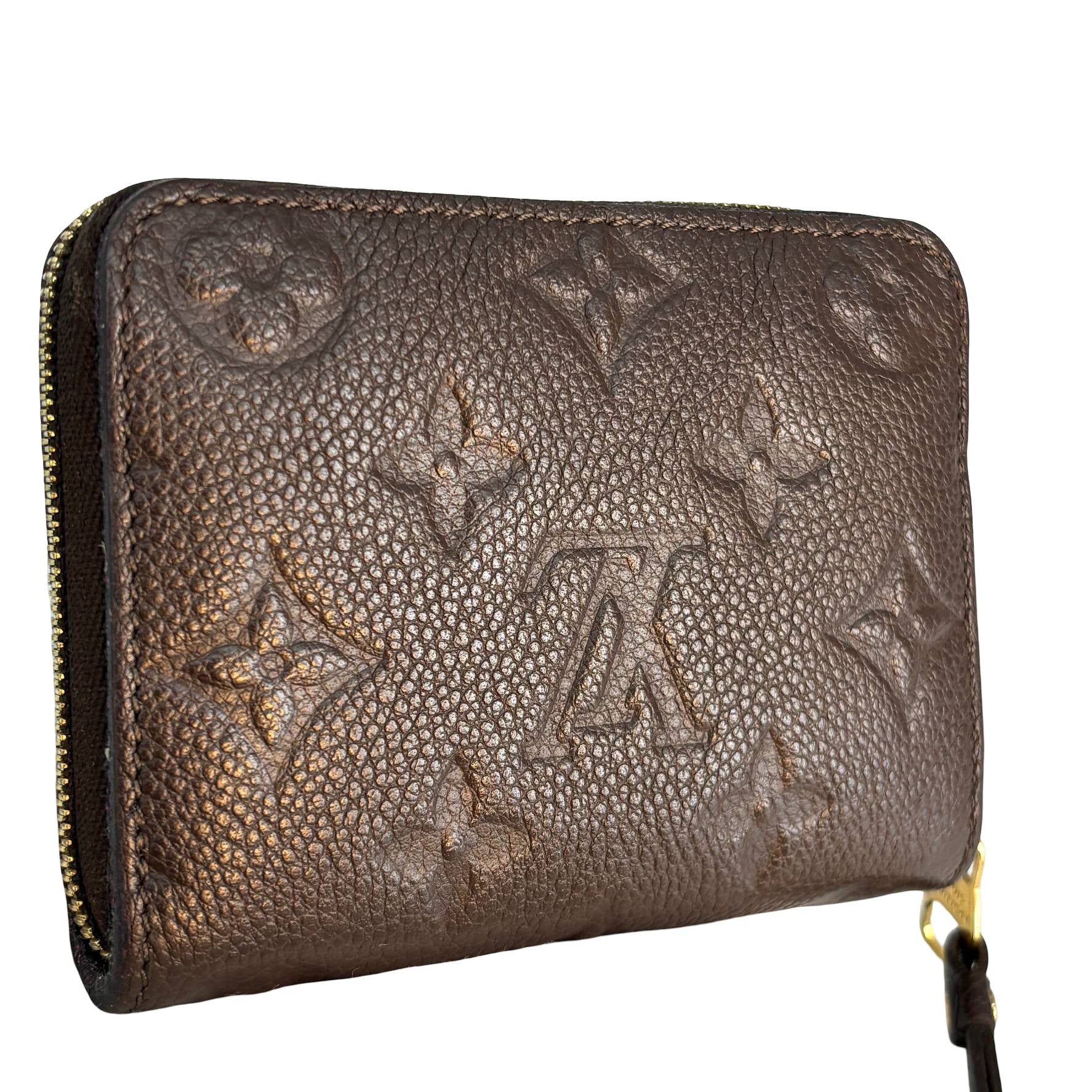 Louis Vuitton Zippy Compact Wallet Brown Monogram Empreinte Leather