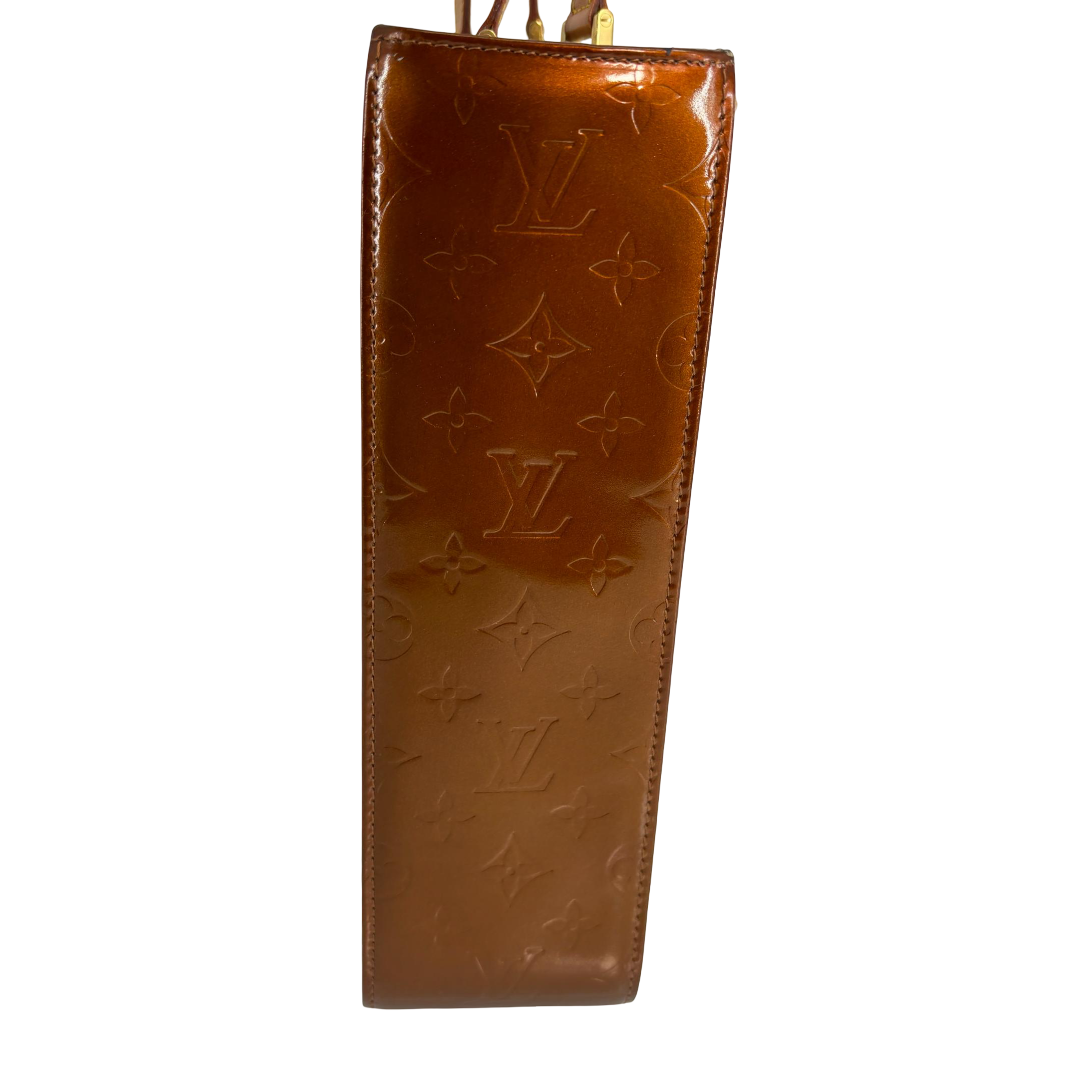 Louis Vuitton Columbus Bag Brown Vernis Leather