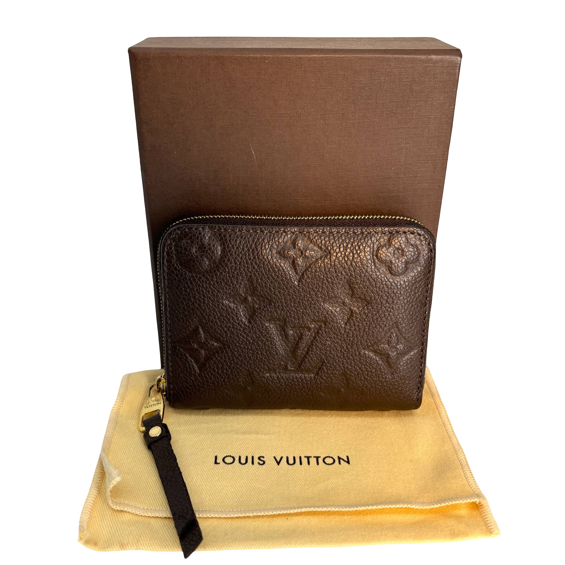 Louis Vuitton Zippy Compact Wallet Brown Monogram Empreinte Leather
