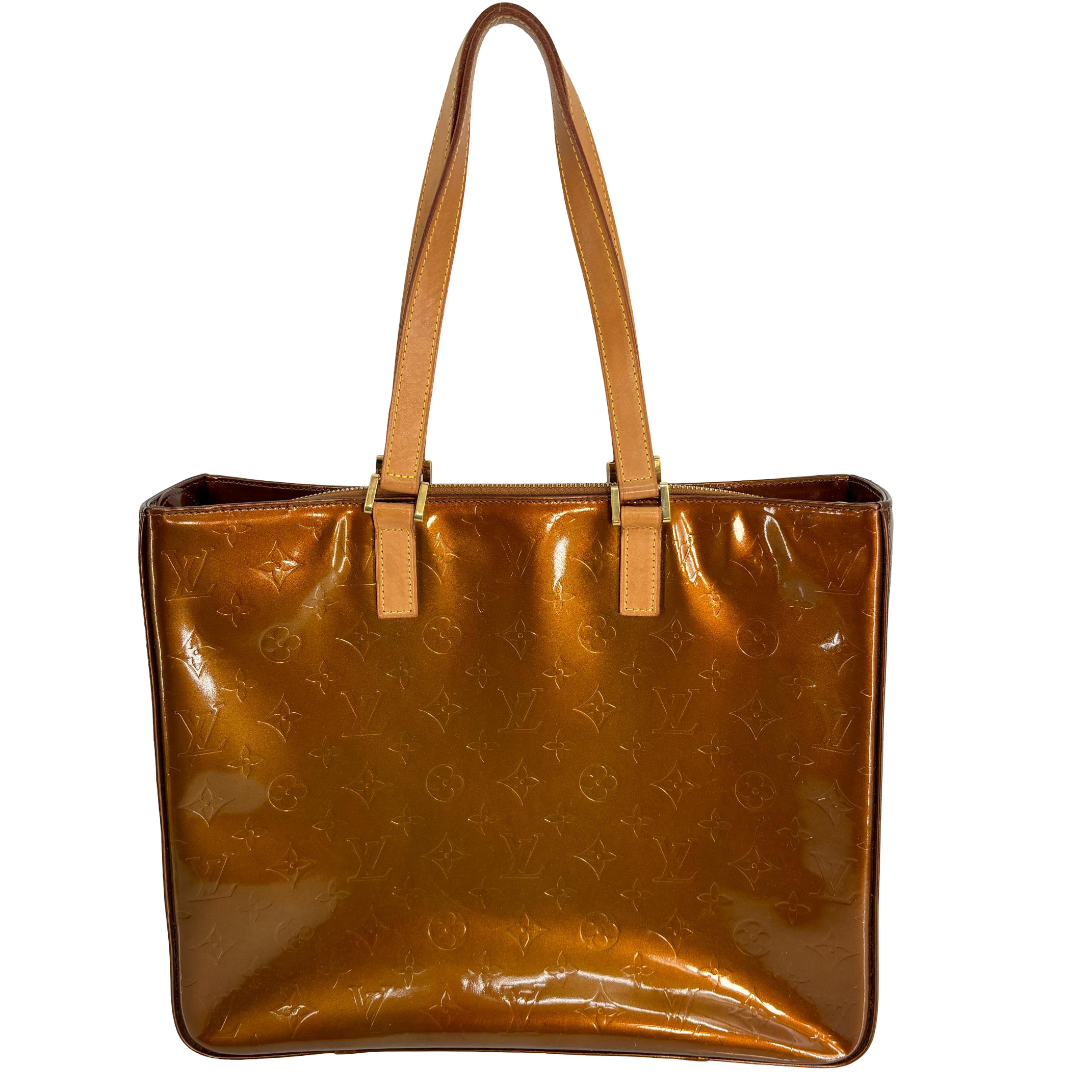 Louis Vuitton Columbus Bag Brown Vernis Leather