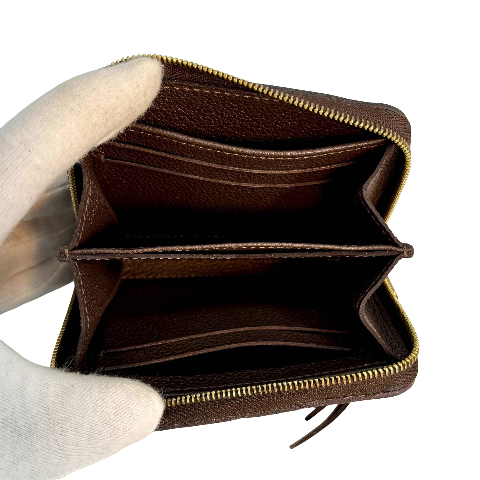 Louis Vuitton Zippy Compact Wallet Brown Monogram Empreinte Leather