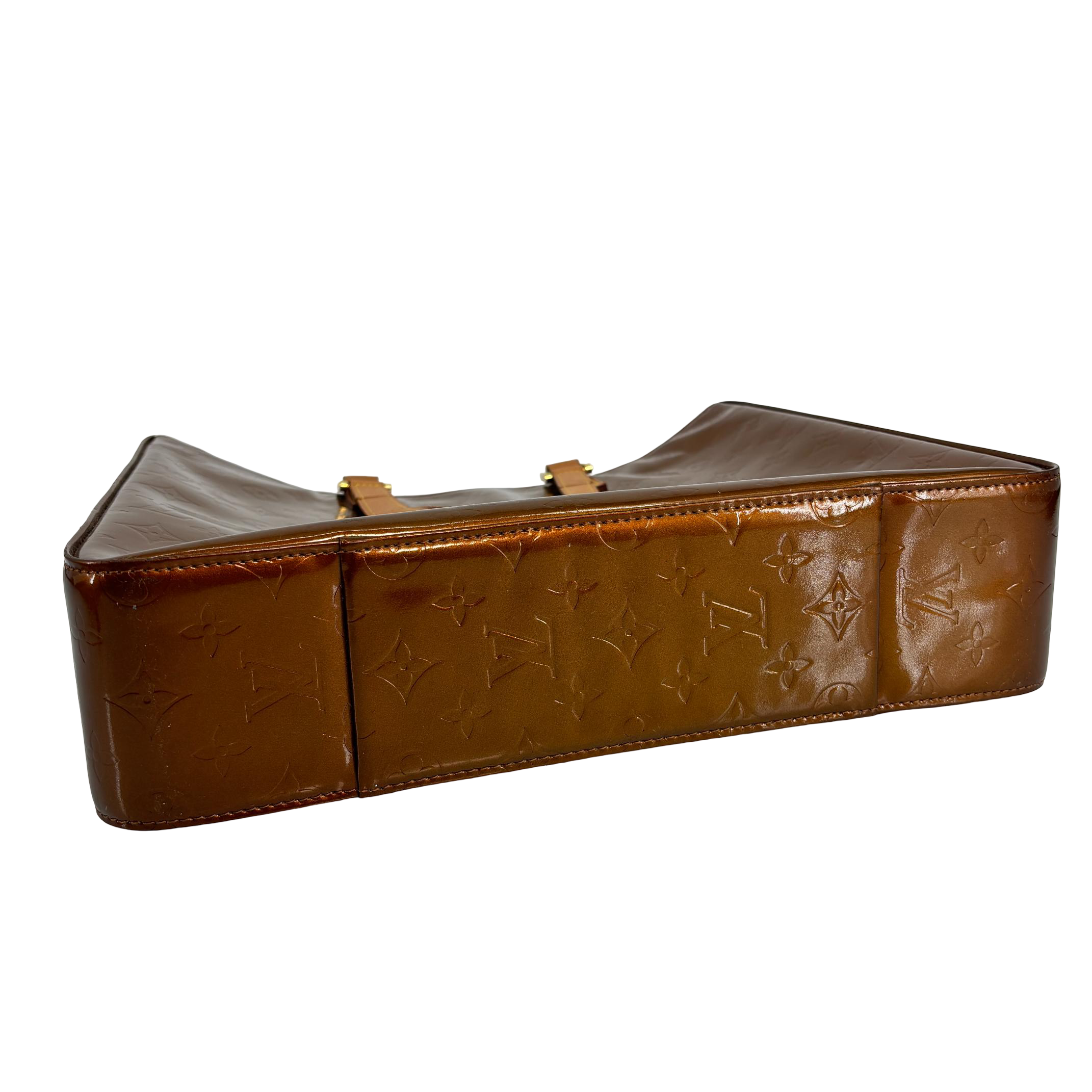 Louis Vuitton Columbus Bag Brown Vernis Leather