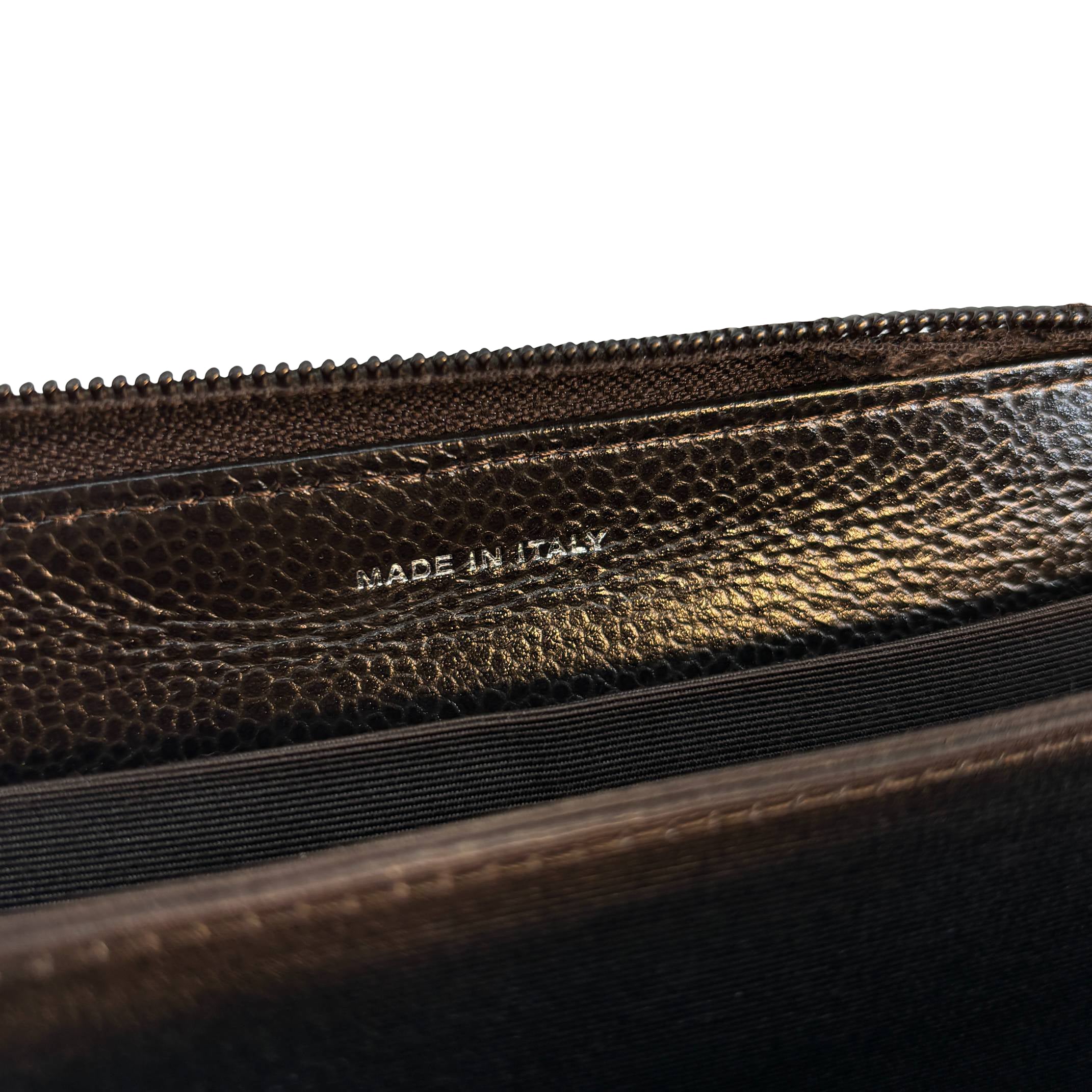 Chanel CC Zippy Wallet Brown Caviar Leather