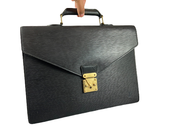 Louis Vuitton Porte Documents Conseiller Black Epi Leather