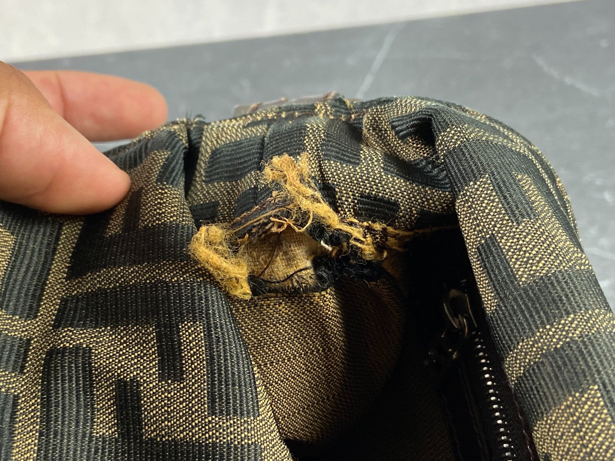 Fendi Mamma Baguette Bag Brown Zucca Monogram