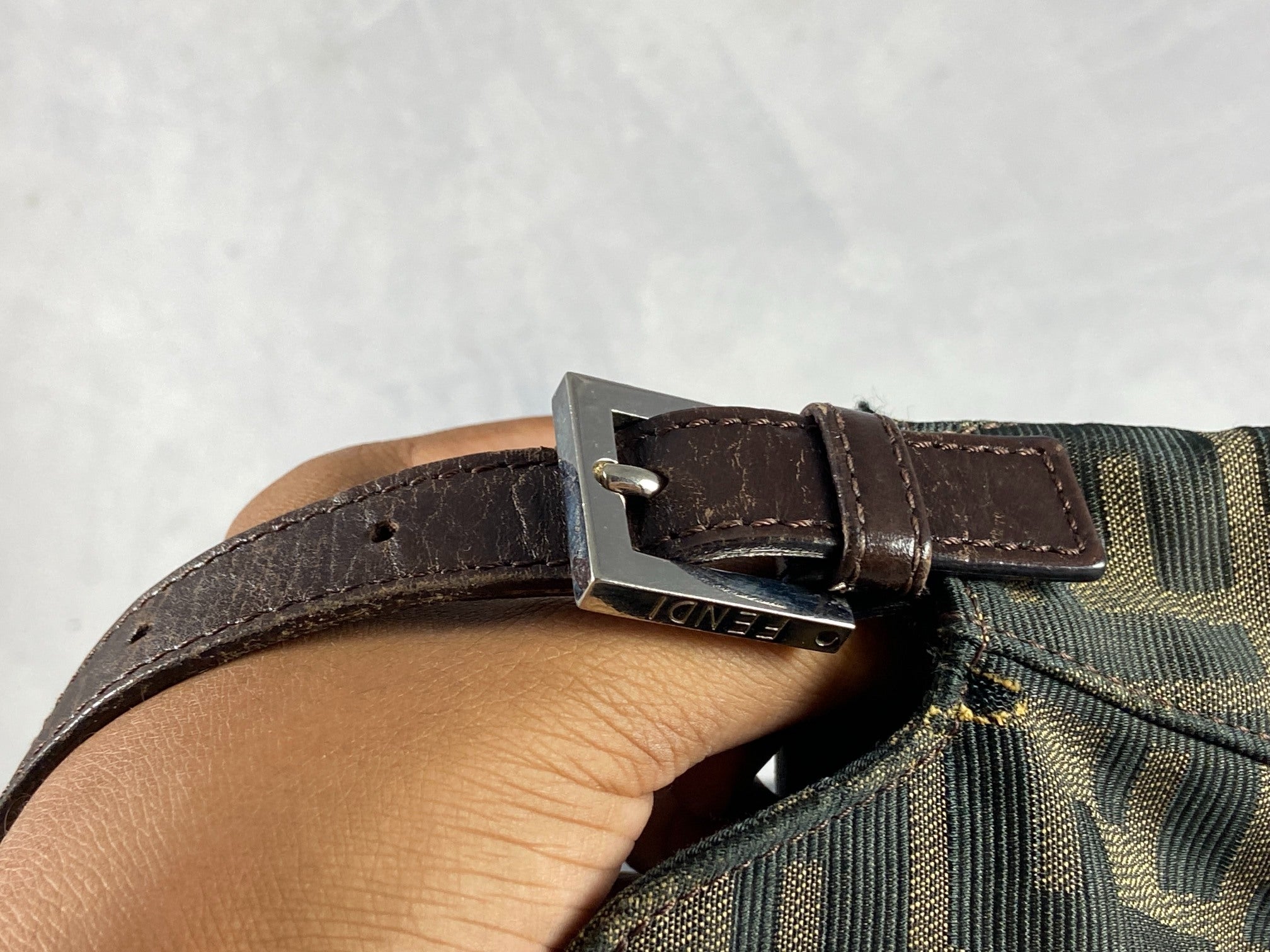 Fendi Mamma Baguette Bag Brown Zucca Monogram