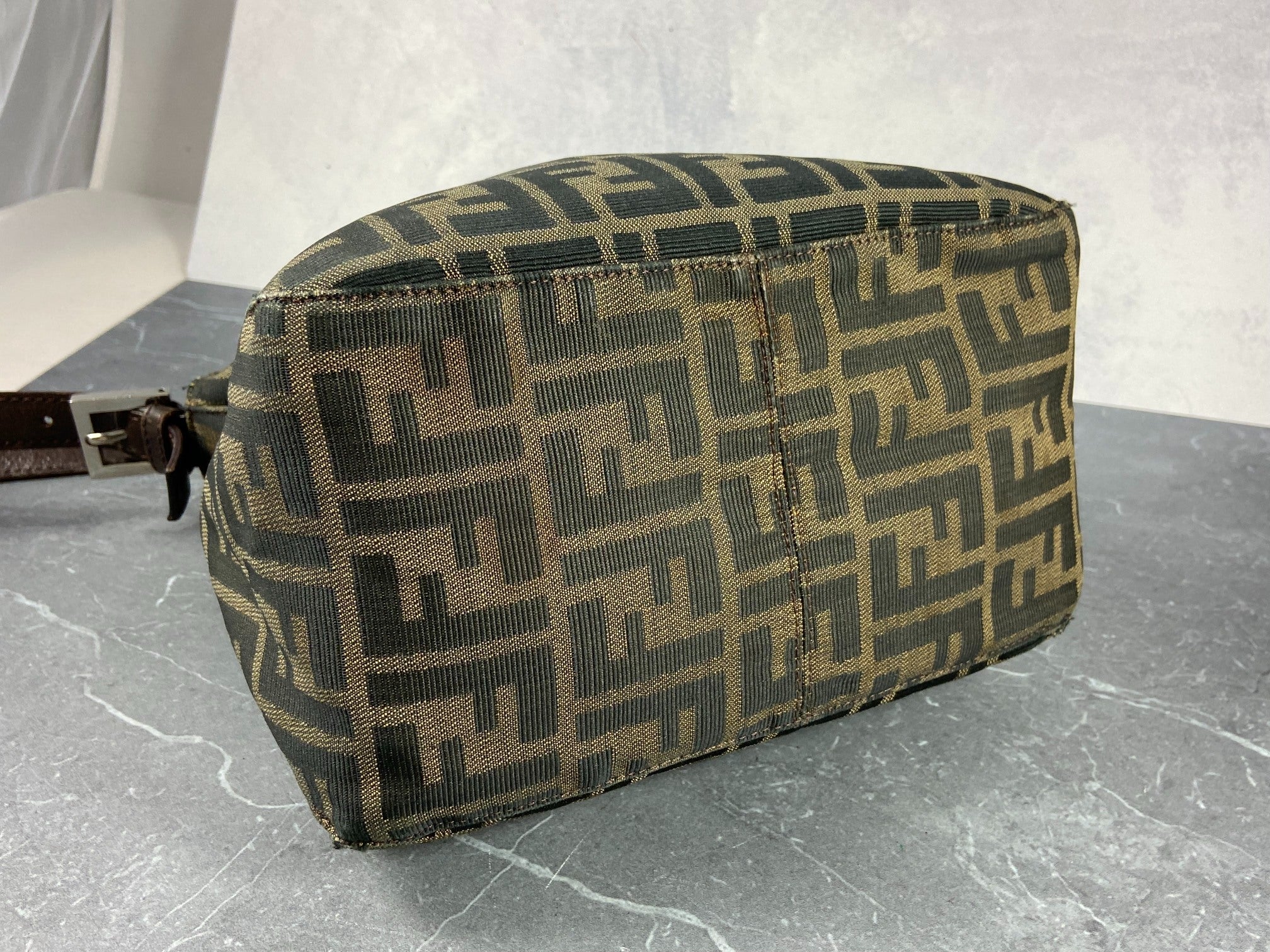 Fendi Mamma Baguette Bag Brown Zucca Monogram
