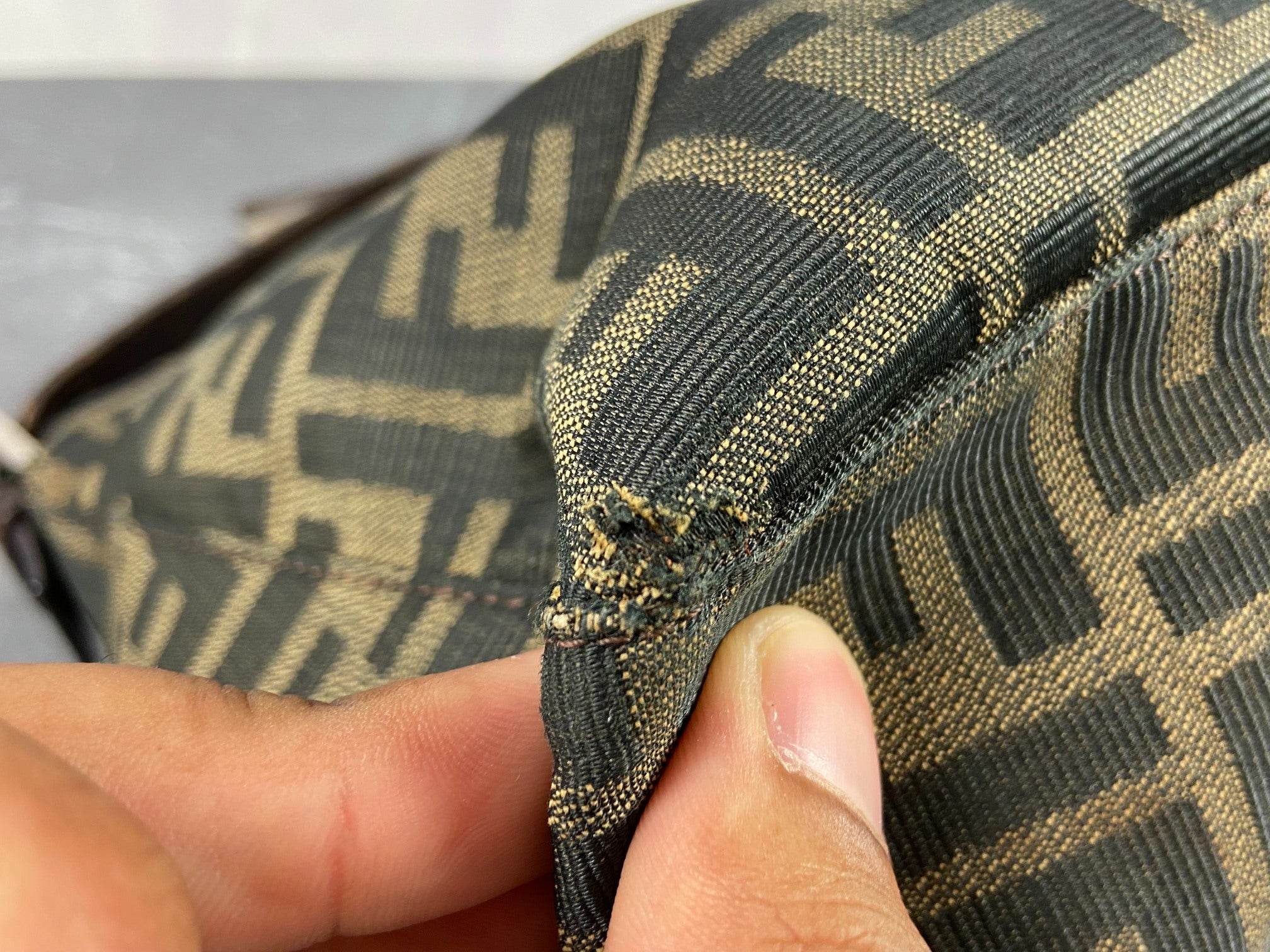 Fendi Mamma Baguette Bag Brown Zucca Monogram