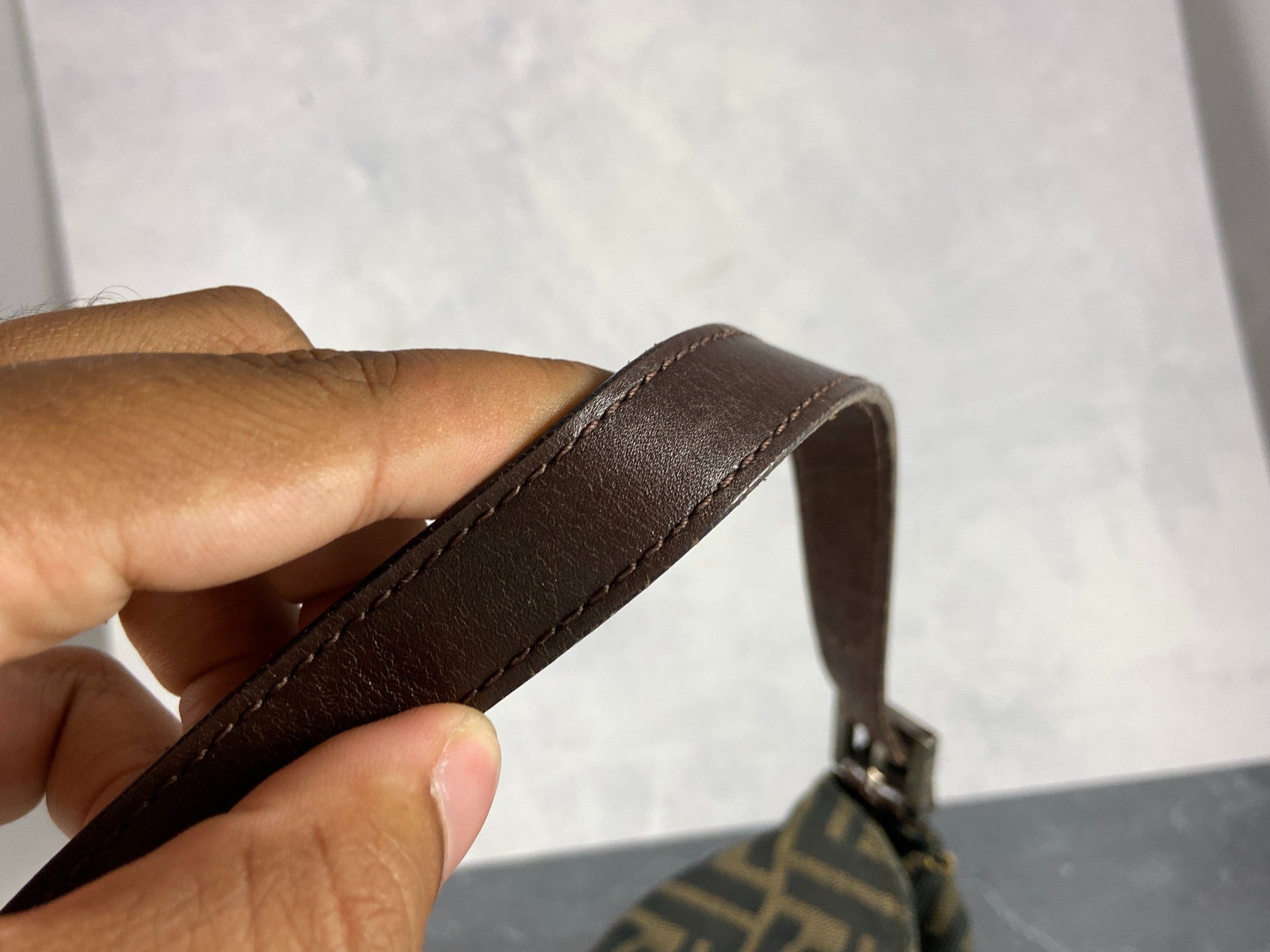 Fendi Mamma Baguette Bag Brown Zucca Monogram