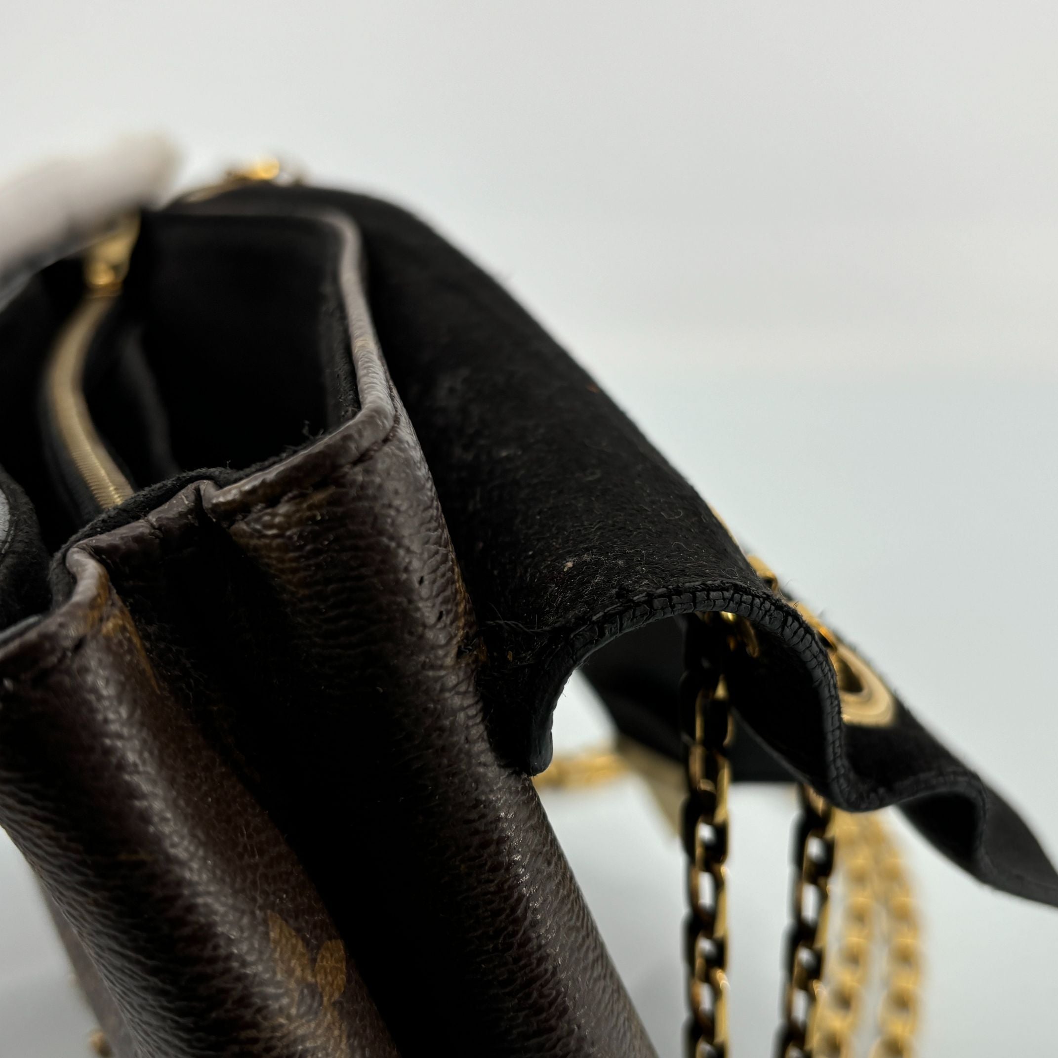 Louis Vuitton Pallas Chain Bag Monogram Canvas Black