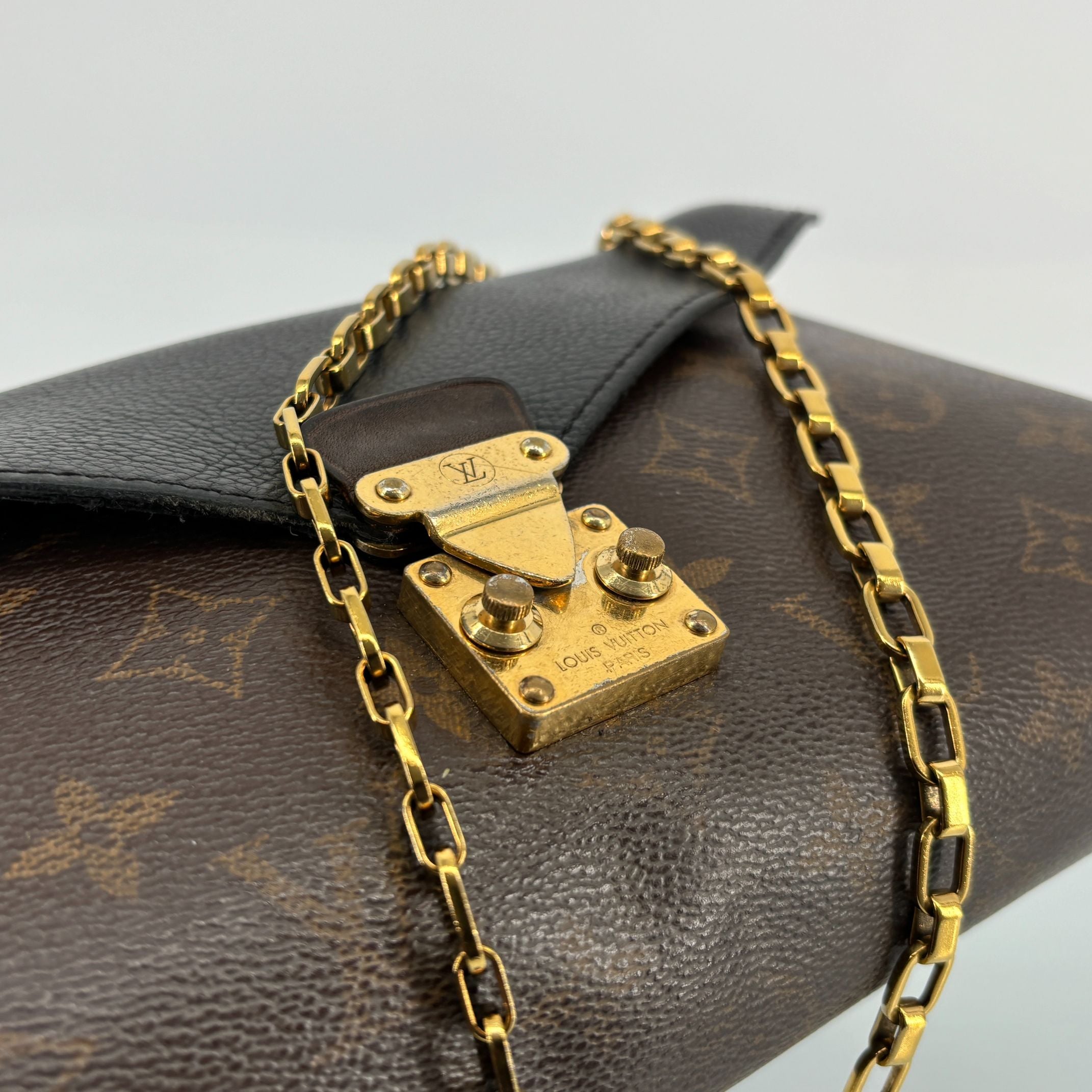 Louis Vuitton Pallas Chain Bag Monogram Canvas Black
