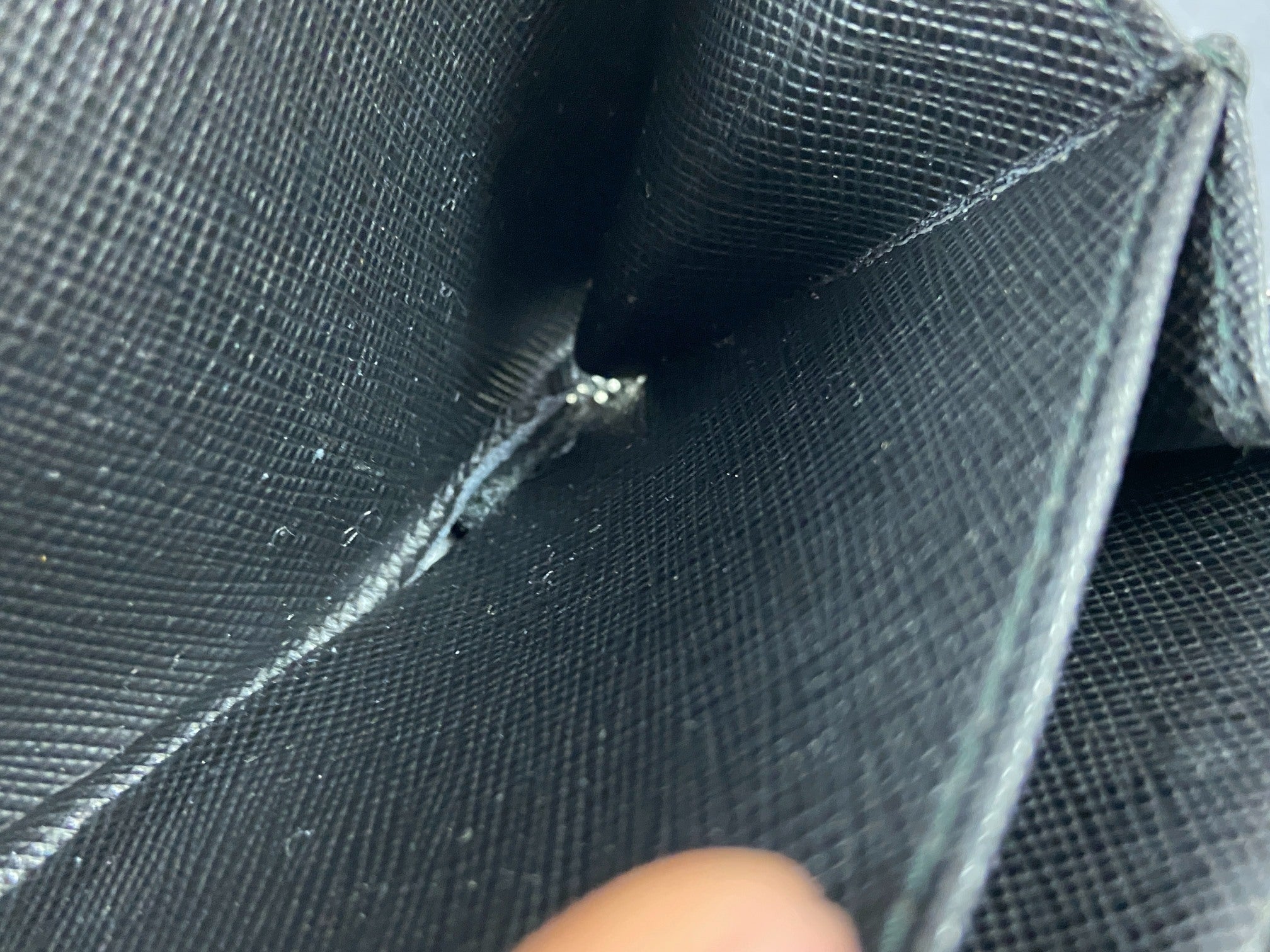 Prada 1ML225 Tessuto Compact Wallet Black full set