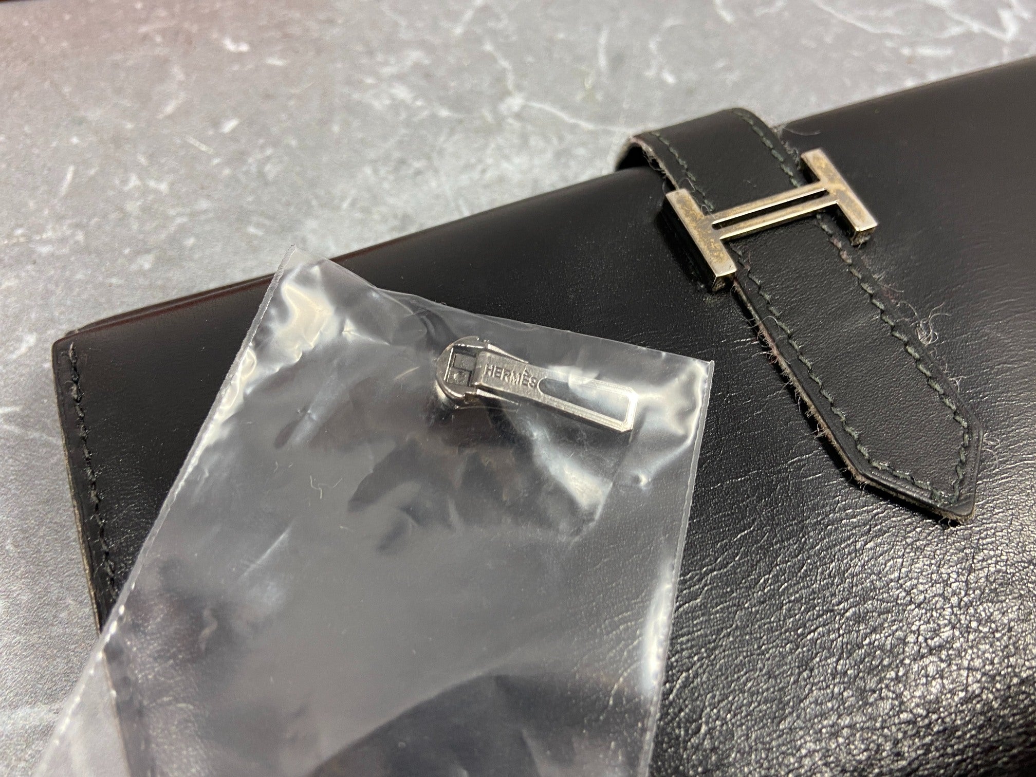 Hermès Béarn Wallet Black Leather incl. Box