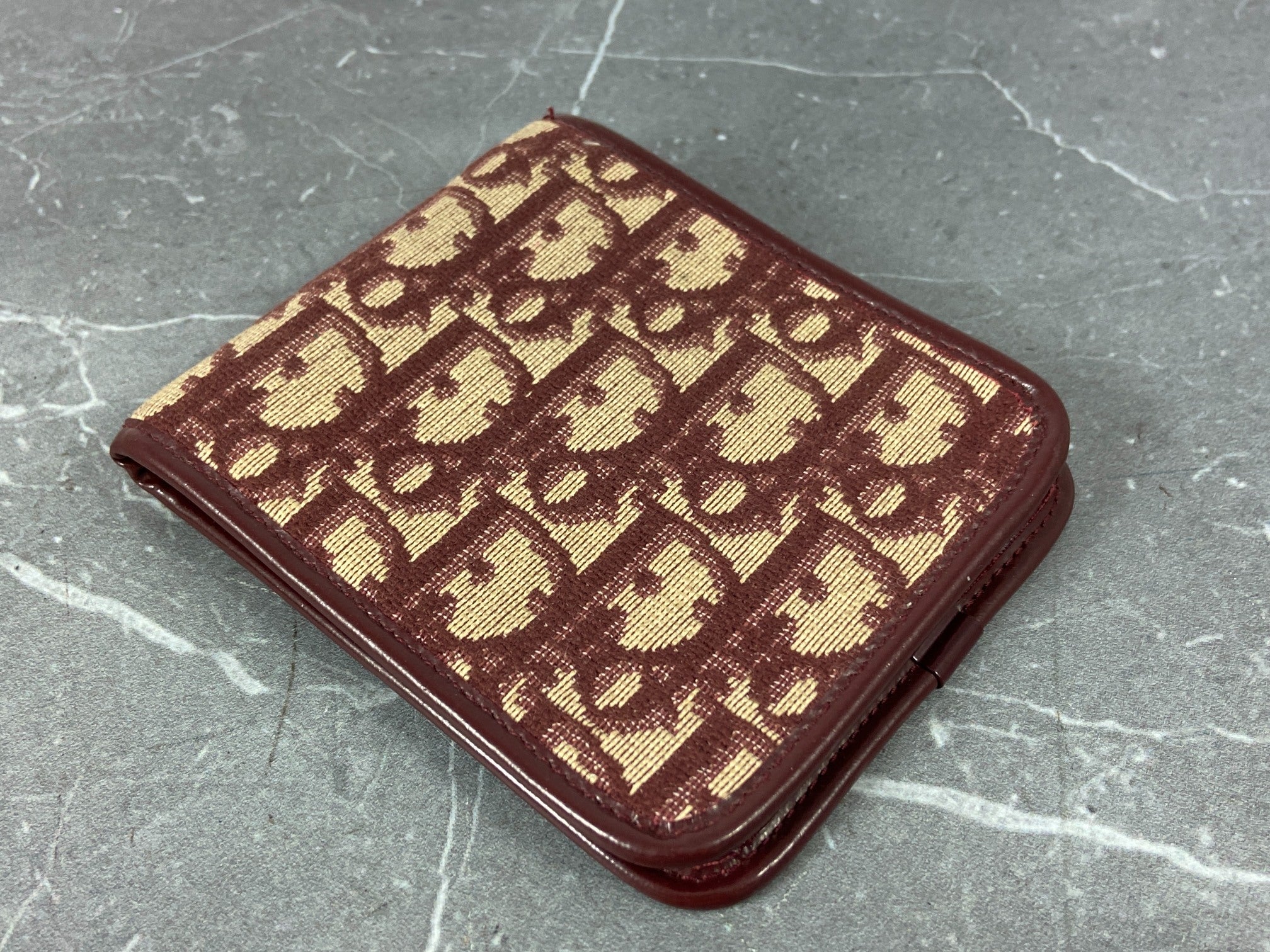 Christian Dior Bifold Wallet Red Trotter Monogram