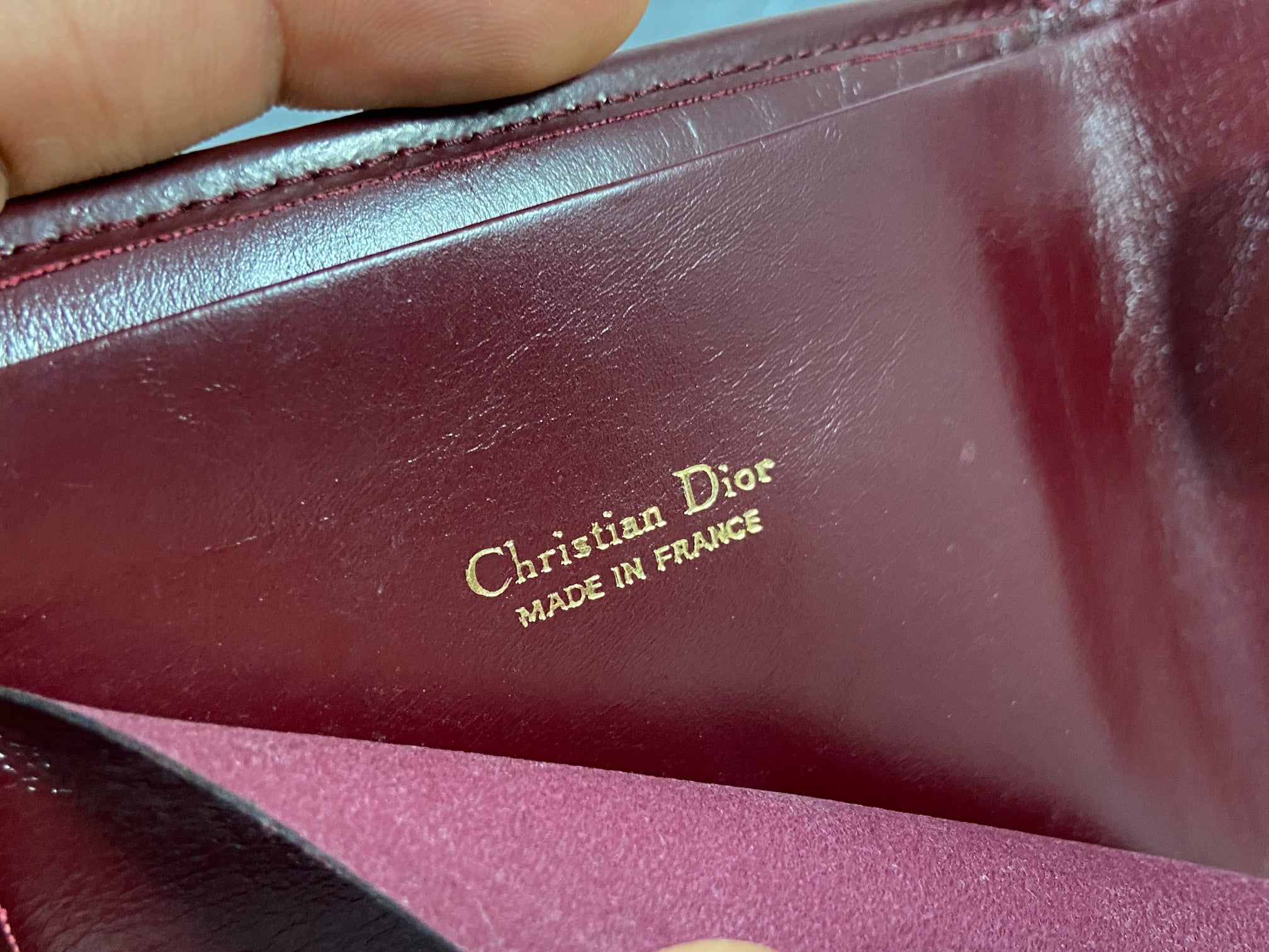 Christian Dior Bifold Wallet Red Trotter Monogram