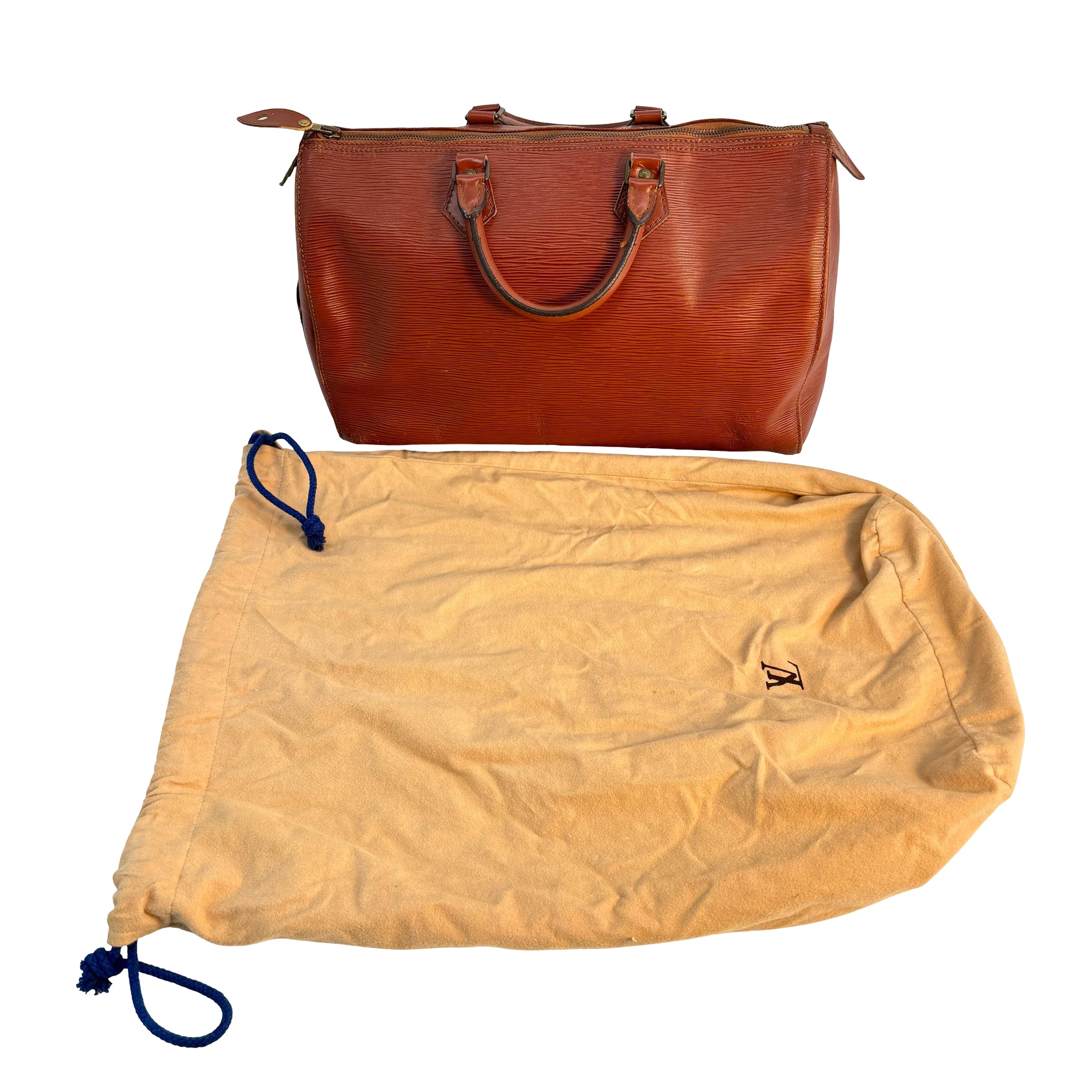 Louis Vuitton Speedy 35 Cognac Epi Leather