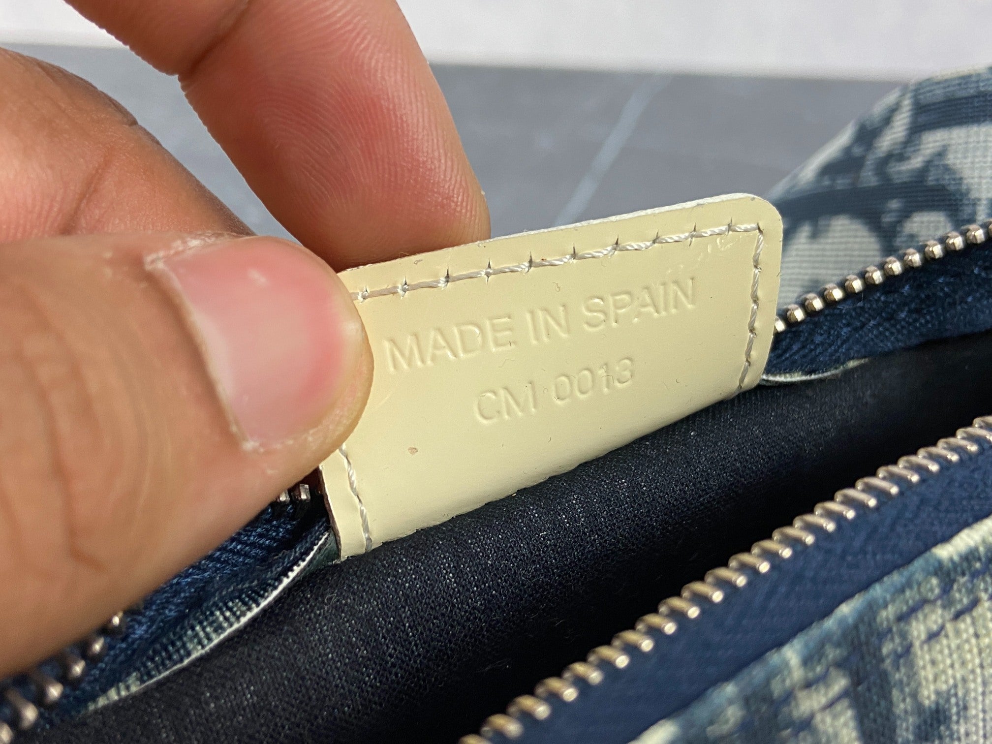 Christian Dior Oblique Clutch / Pouch Blue Trotter Monogram