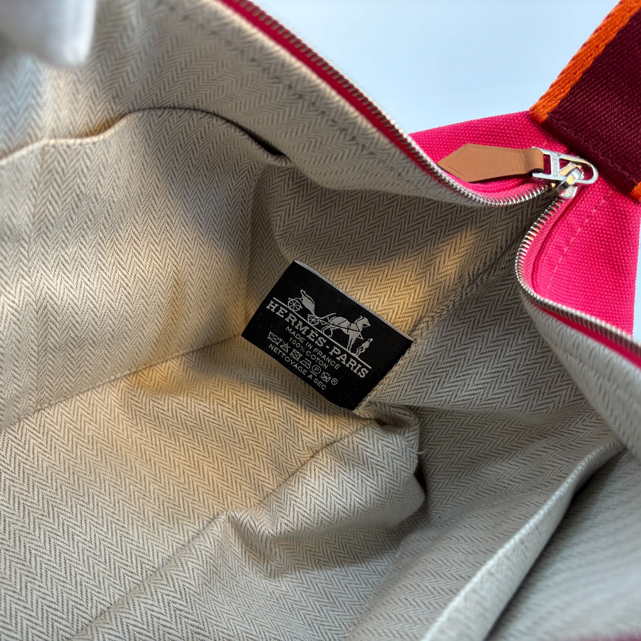 Hermés Bride-à-Brac Pouch PM Pink Cotton