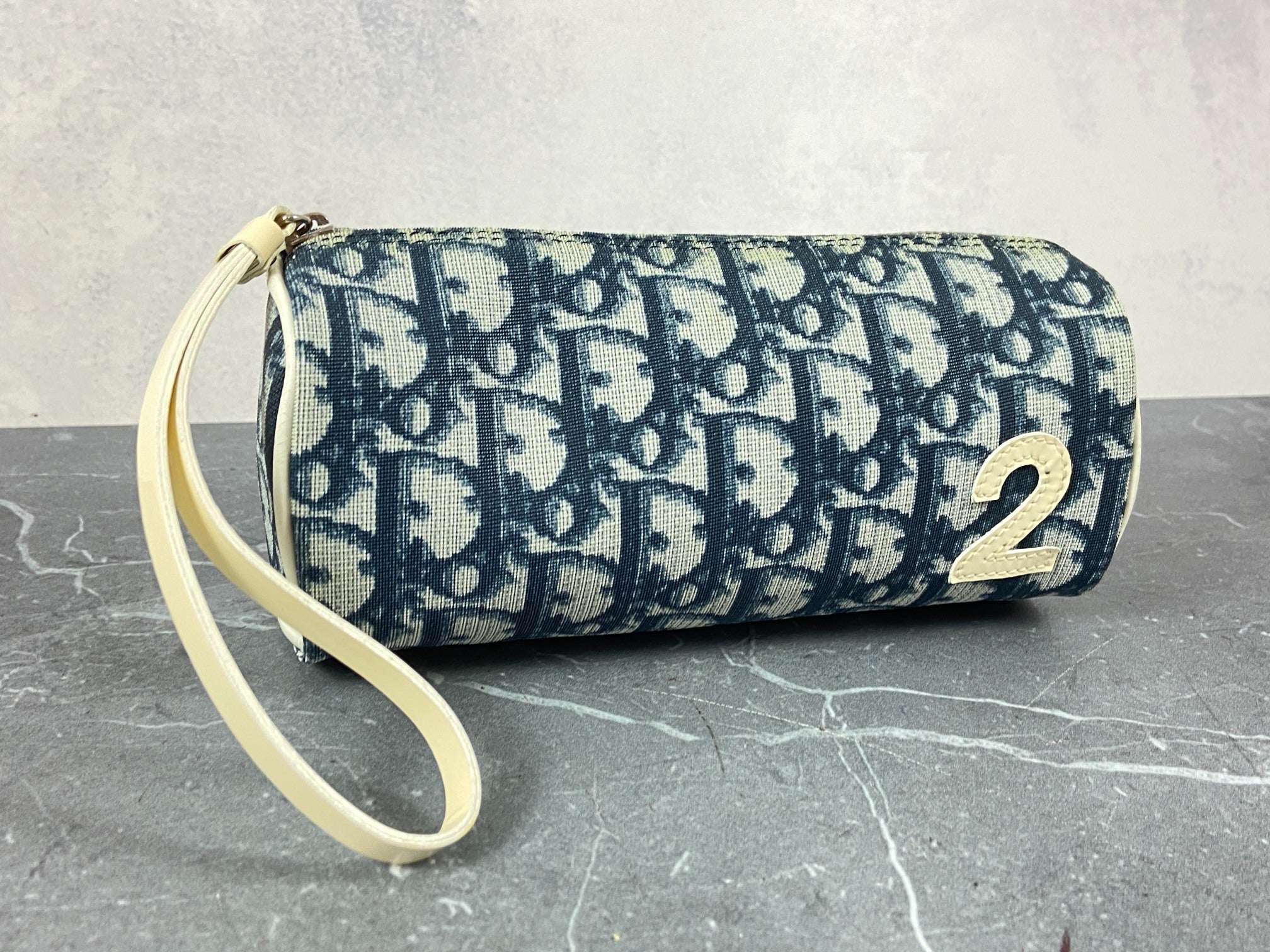Christian Dior Oblique Clutch / Pouch Blue Trotter Monogram
