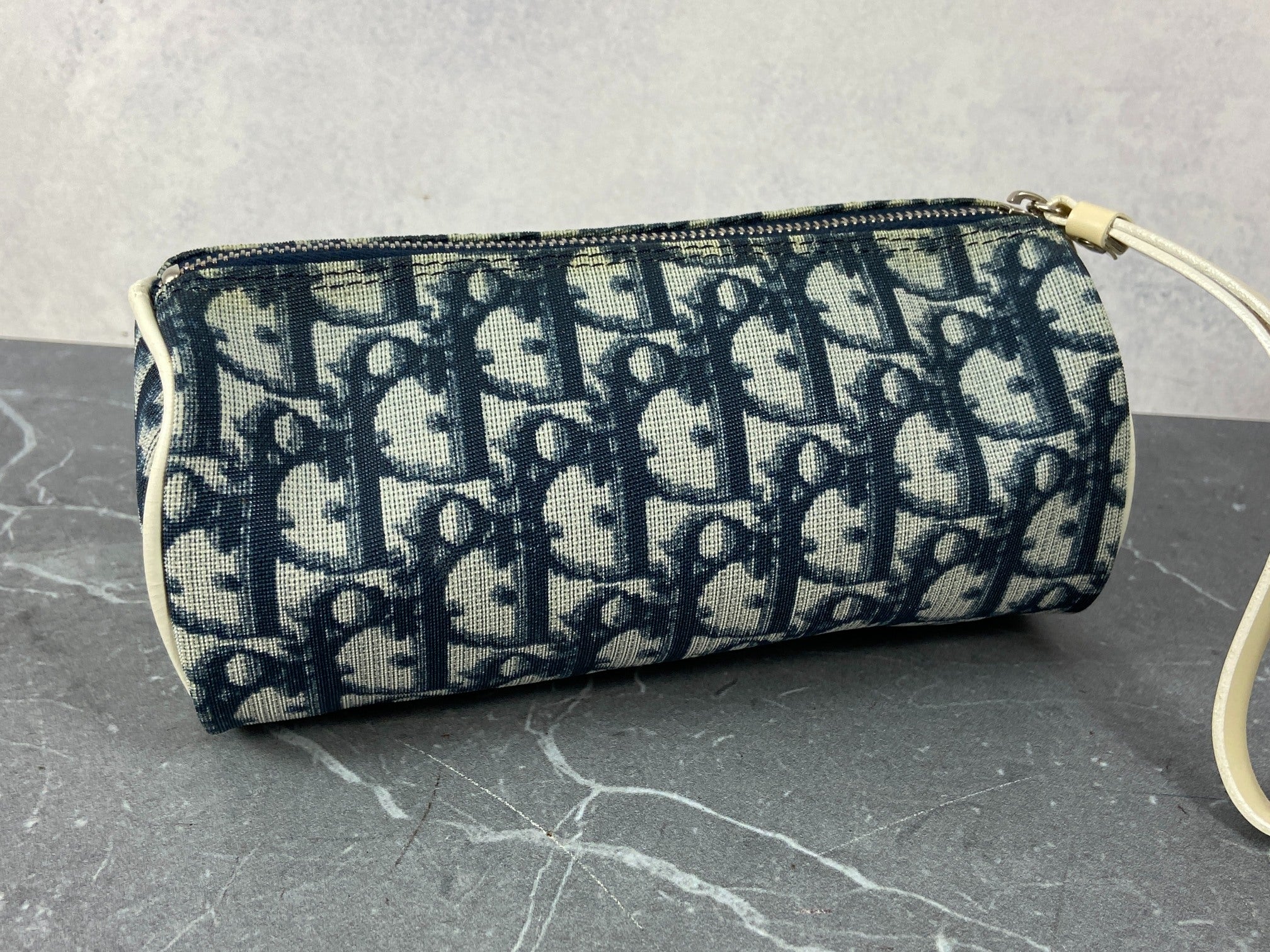 Christian Dior Oblique Clutch / Pouch Blue Trotter Monogram
