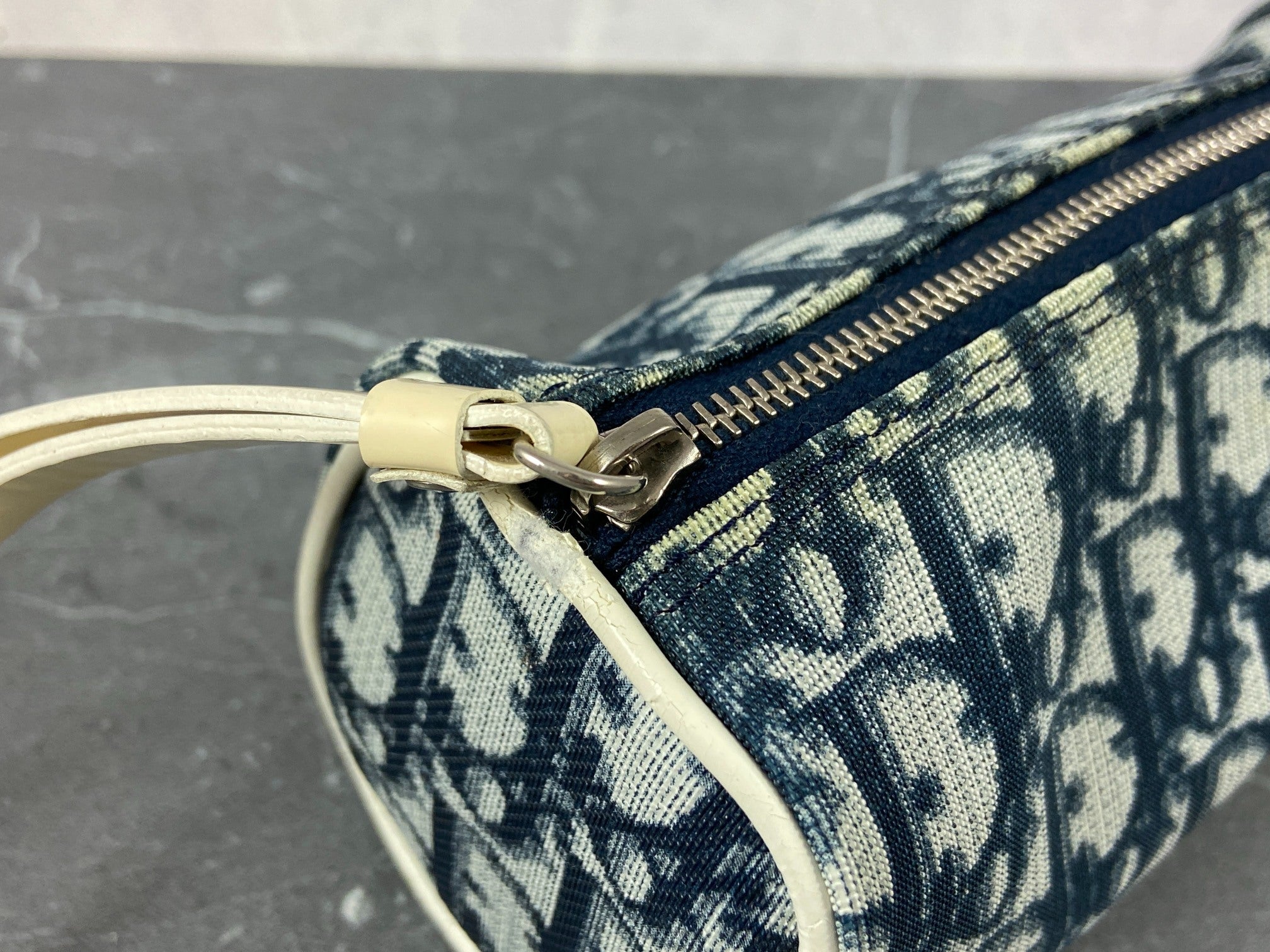 Christian Dior Oblique Clutch / Pouch Blue Trotter Monogram