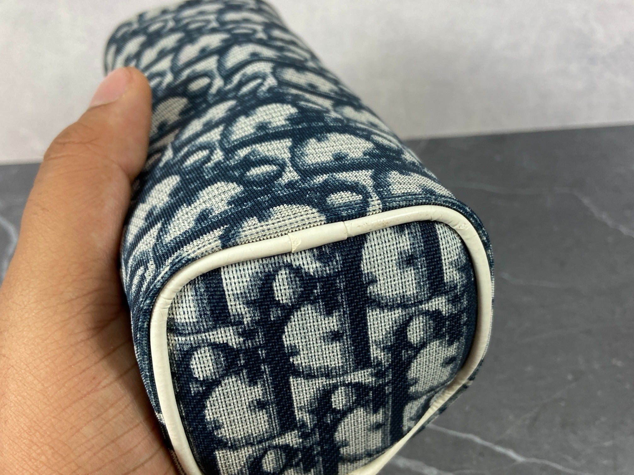 Christian Dior Oblique Clutch / Pouch Blue Trotter Monogram