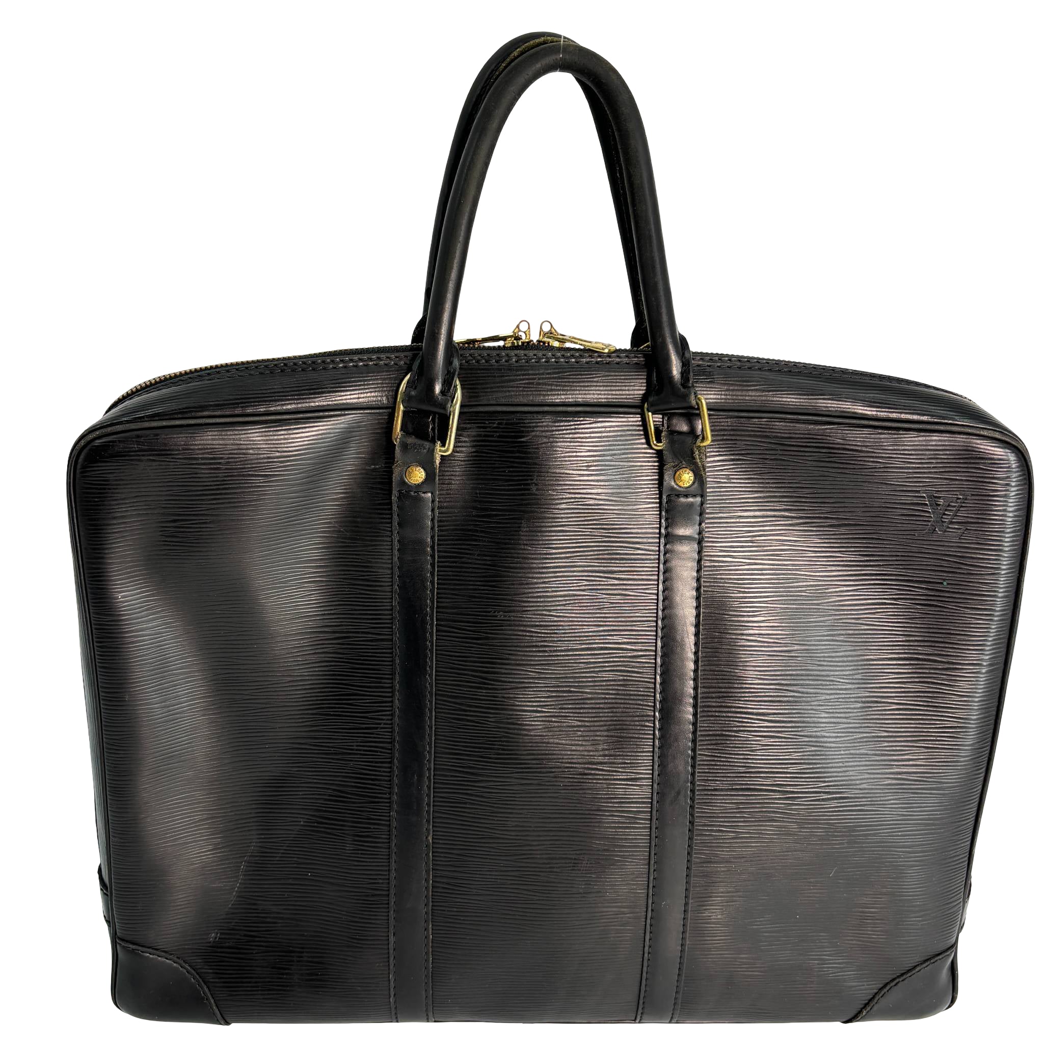 Louis Vuitton Porte Documents Voyage Black Epi Leather