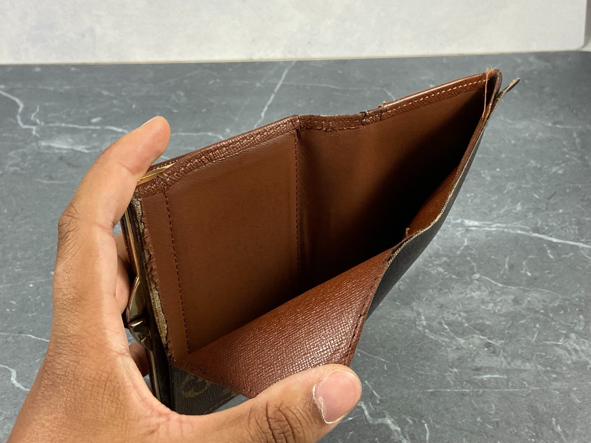 Louis Vuitton French Compact Wallet Monogram Canvas