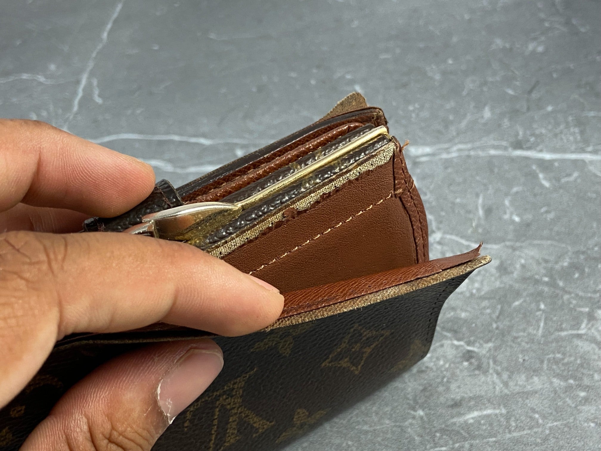 Louis Vuitton French Compact Wallet Monogram Canvas