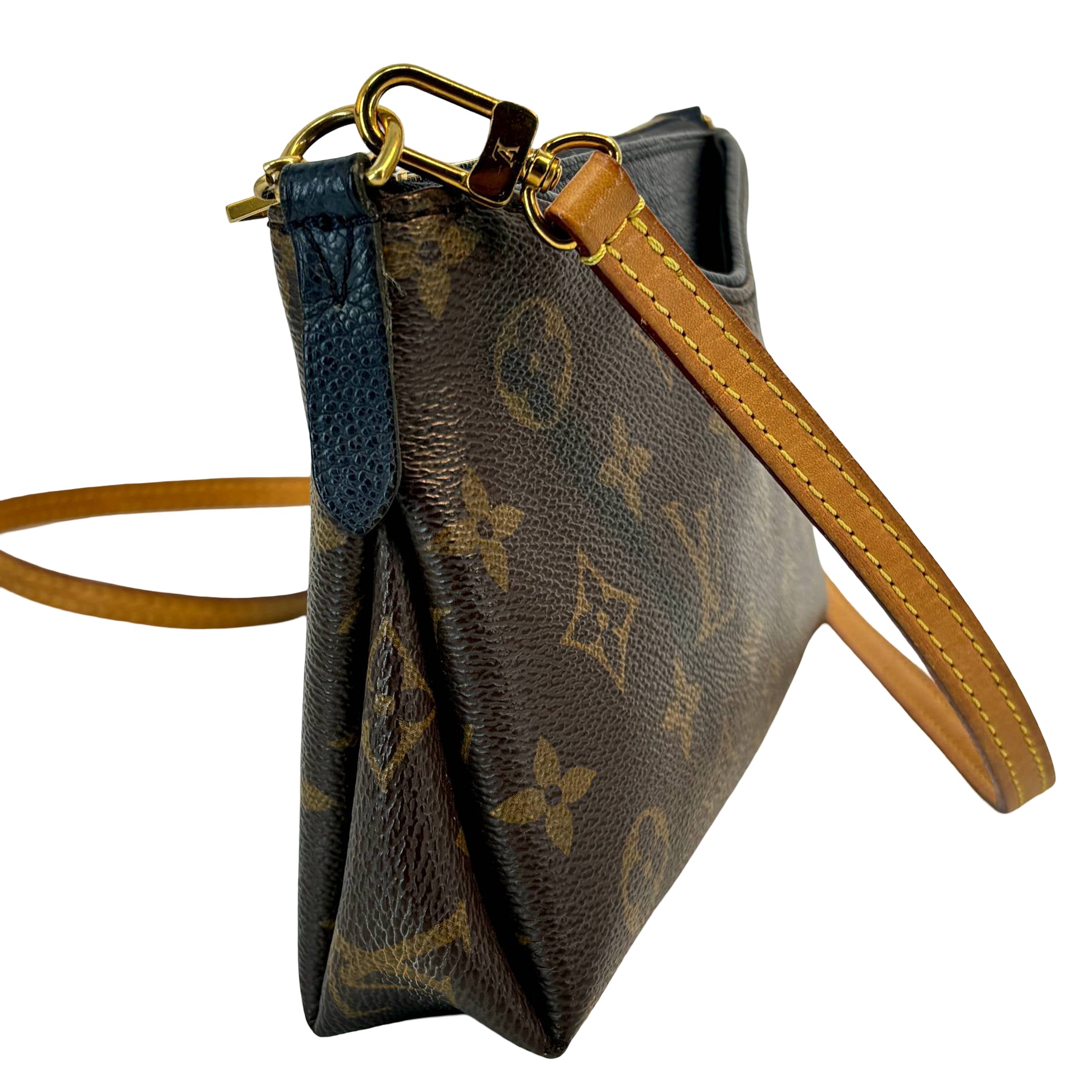 Louis Vuitton Pallas Clutch Crossbody Bag Monogram Canvas