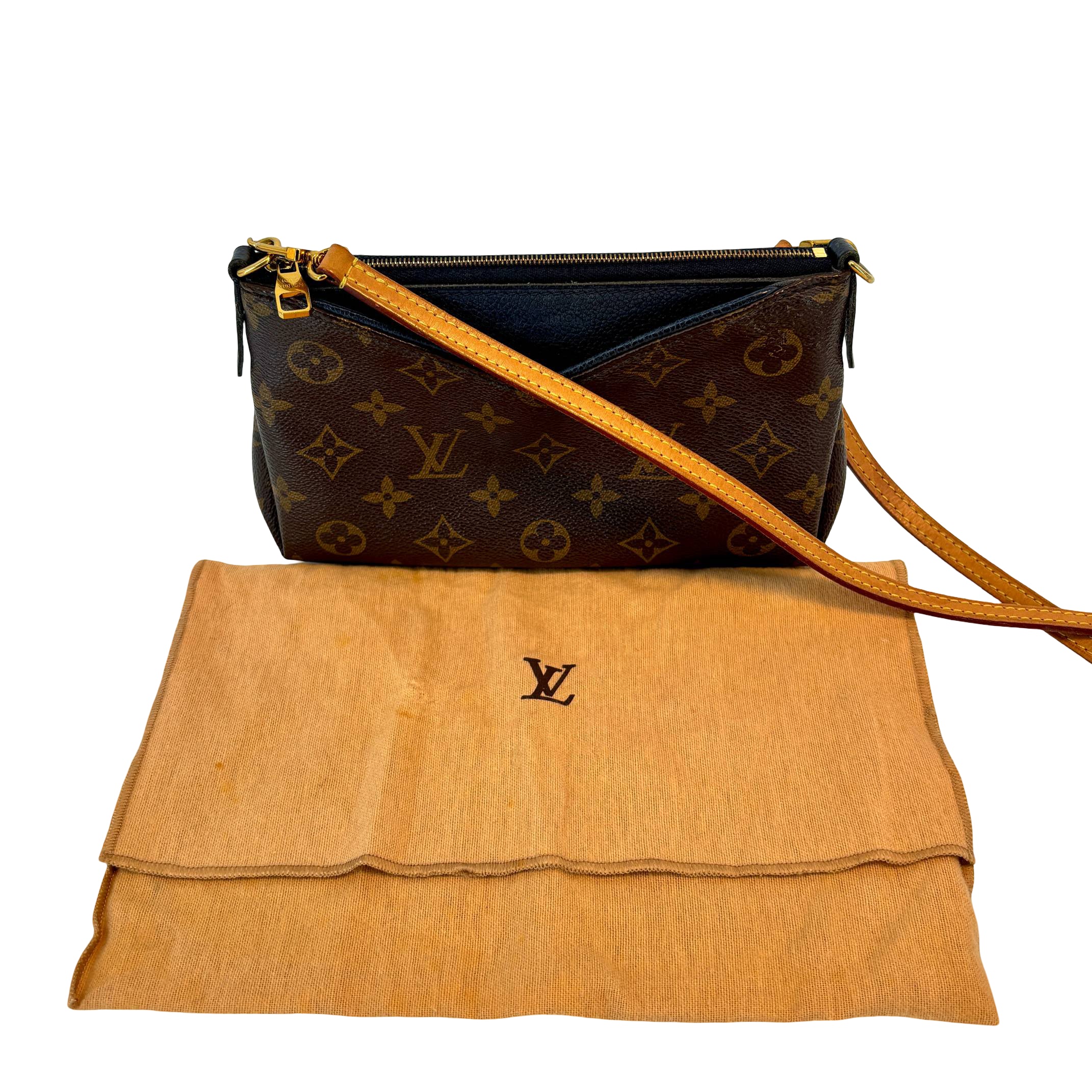 Louis Vuitton Pallas Clutch Crossbody Bag Monogram Canvas