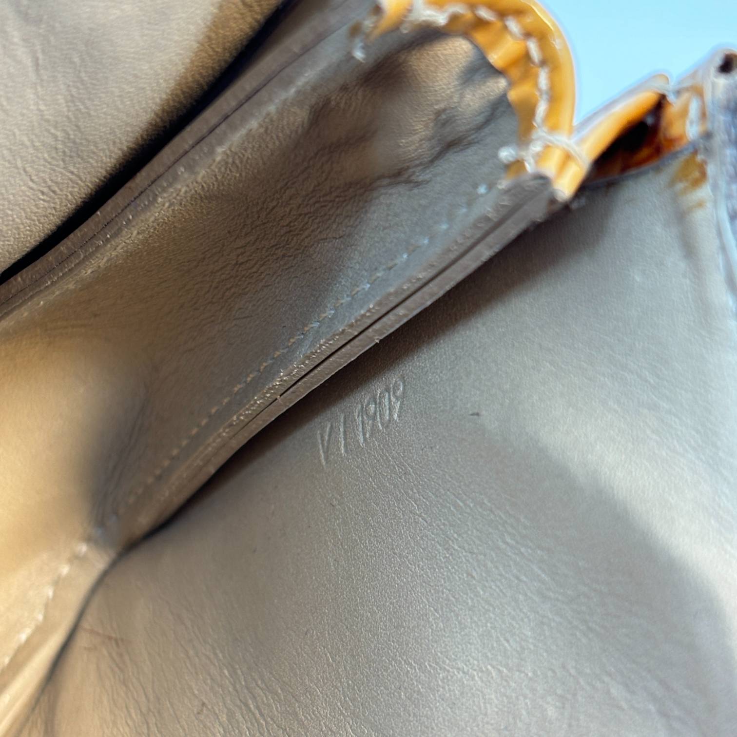 Louis Vuitton Pochette Lexington Yellow Vernis Monogram Leather