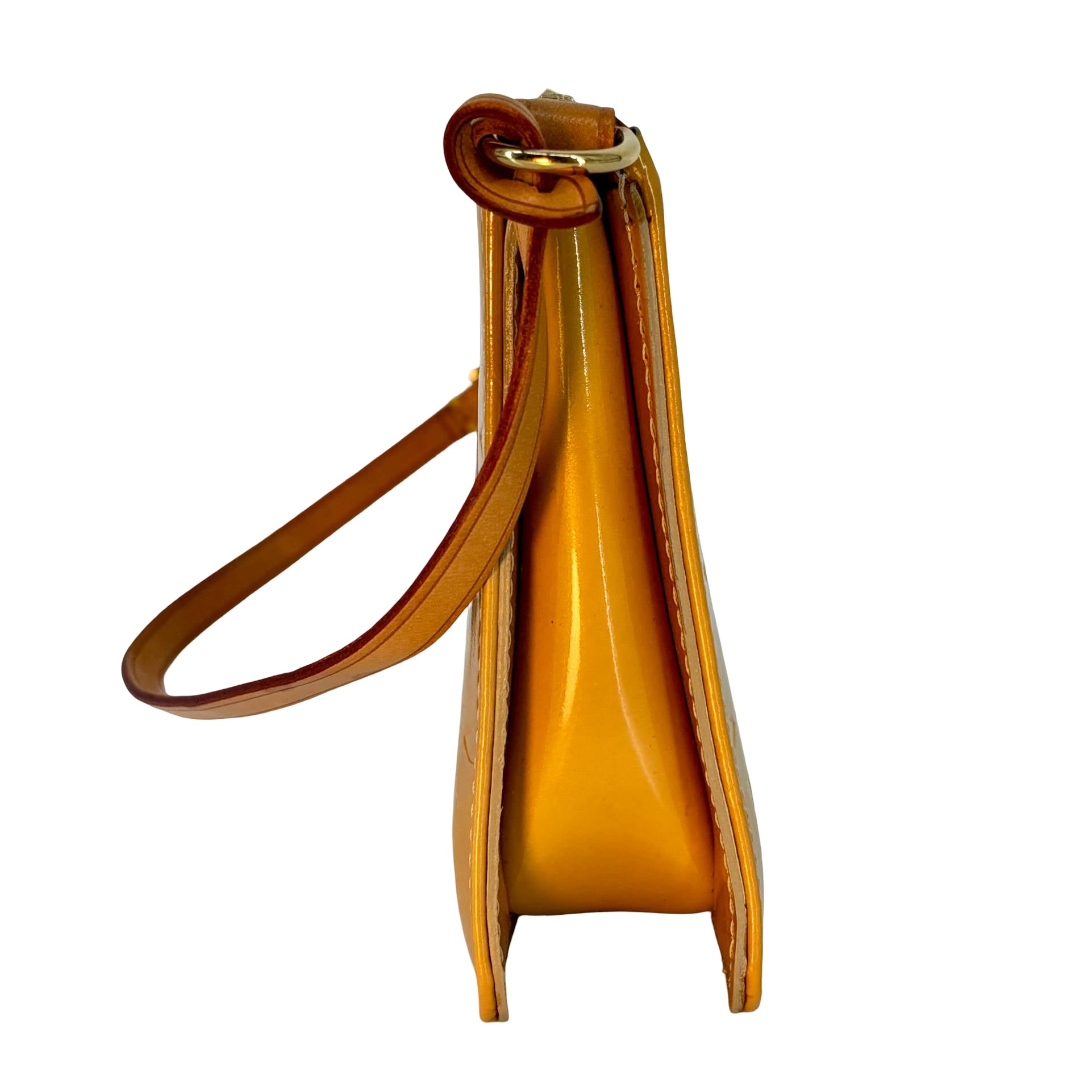 Louis Vuitton Pochette Lexington Yellow Vernis Monogram Leather