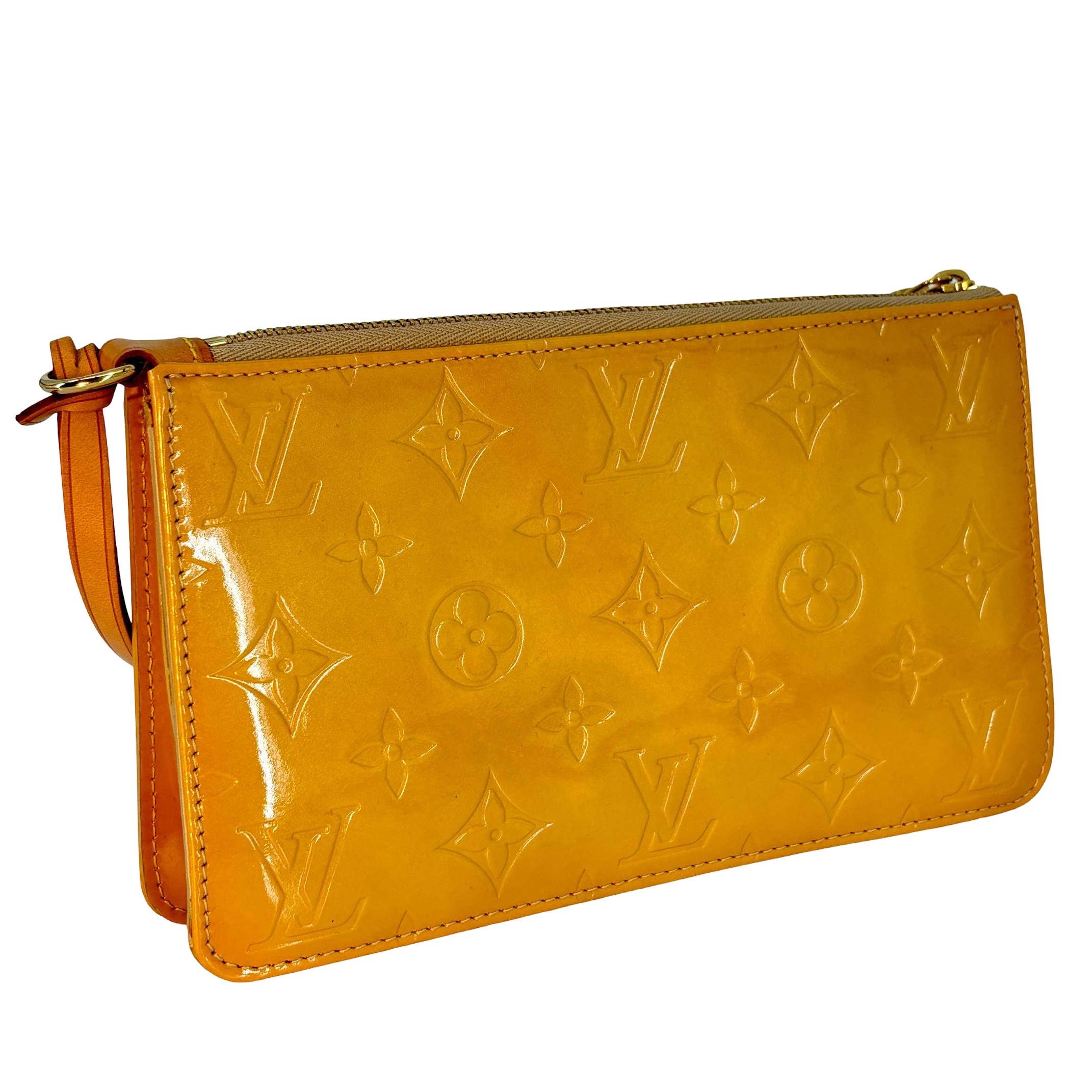 Louis Vuitton Pochette Lexington Yellow Vernis Monogram Leather