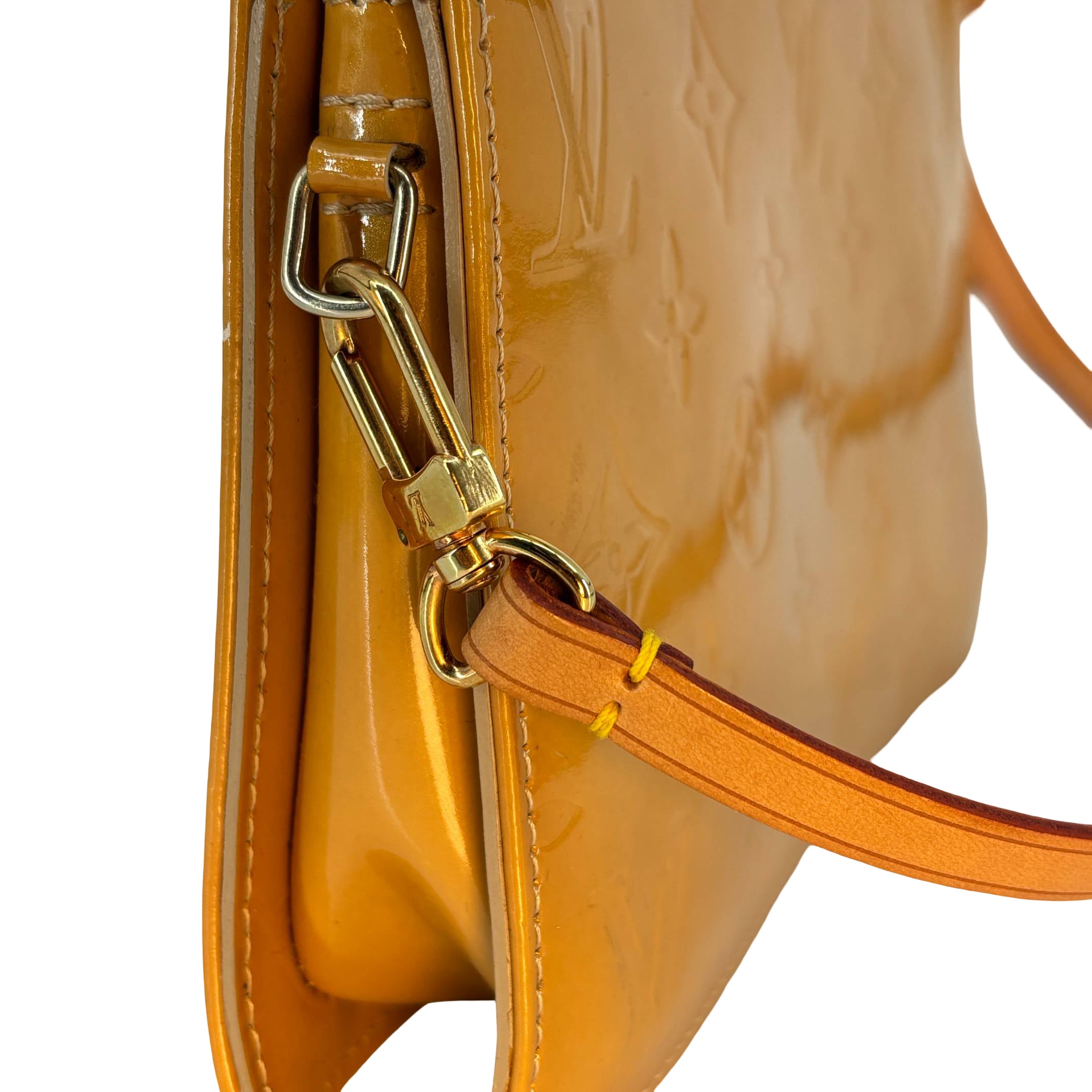 Louis Vuitton Pochette Lexington Yellow Vernis Monogram Leather