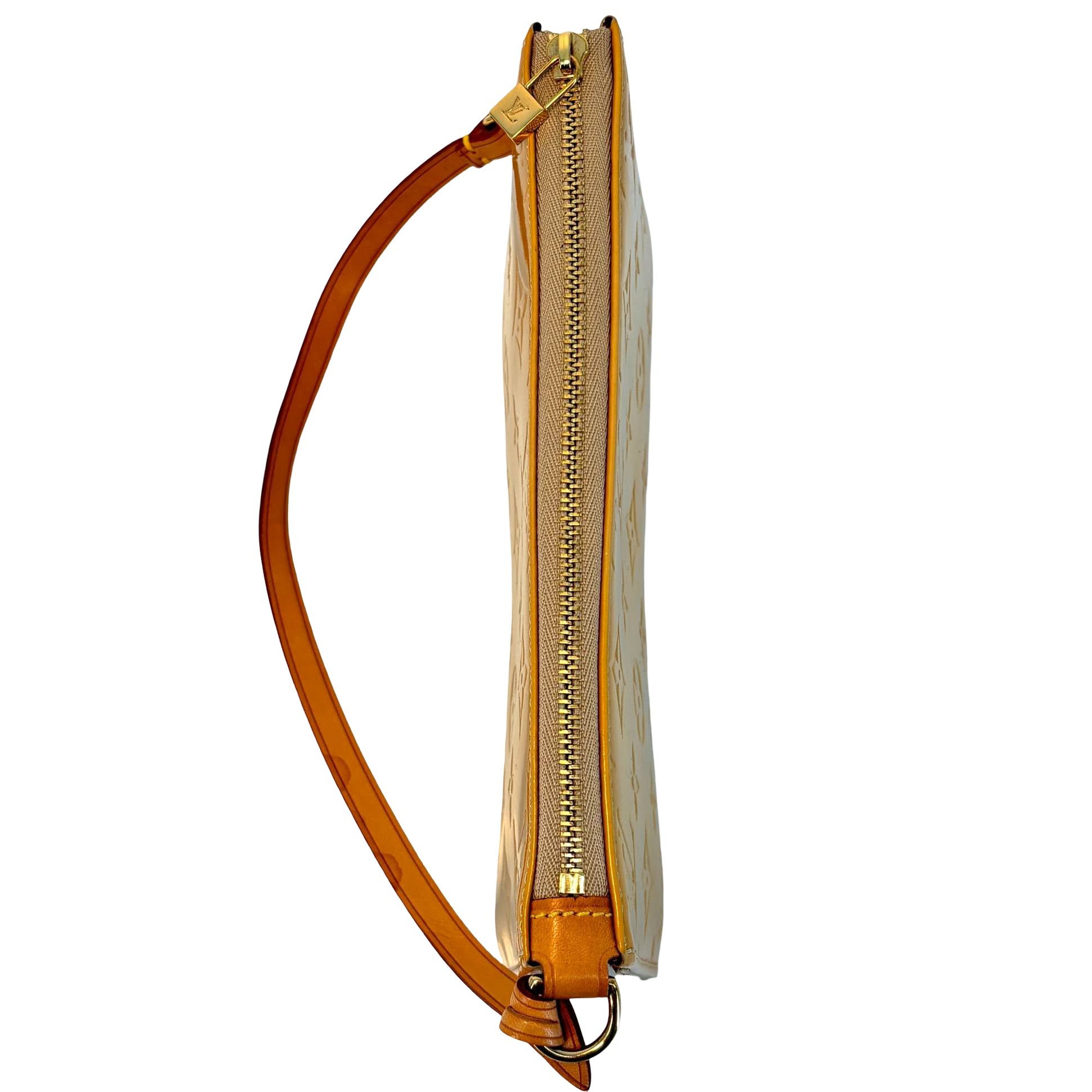 Louis Vuitton Pochette Lexington Yellow Vernis Monogram Leather