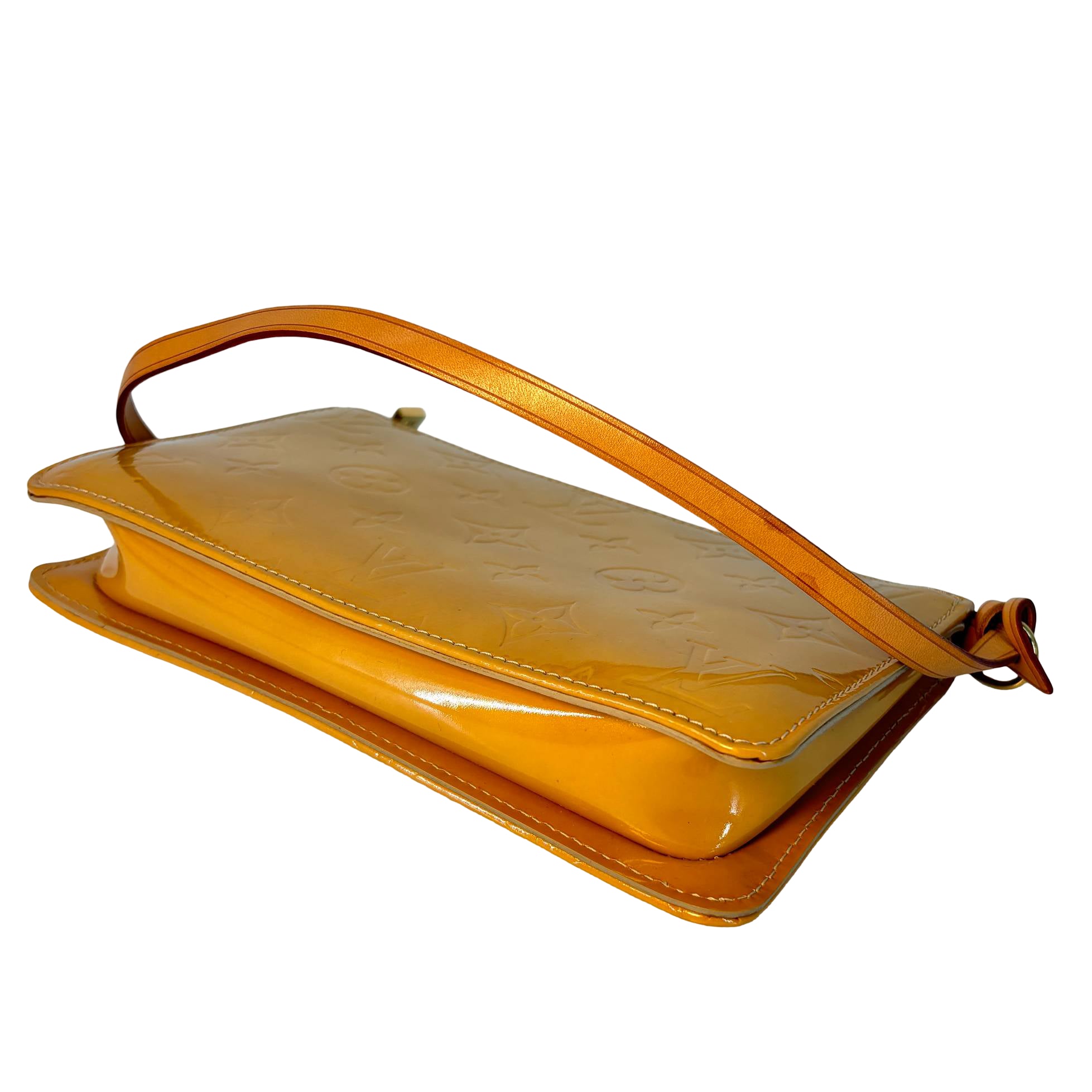 Louis Vuitton Pochette Lexington Yellow Vernis Monogram Leather