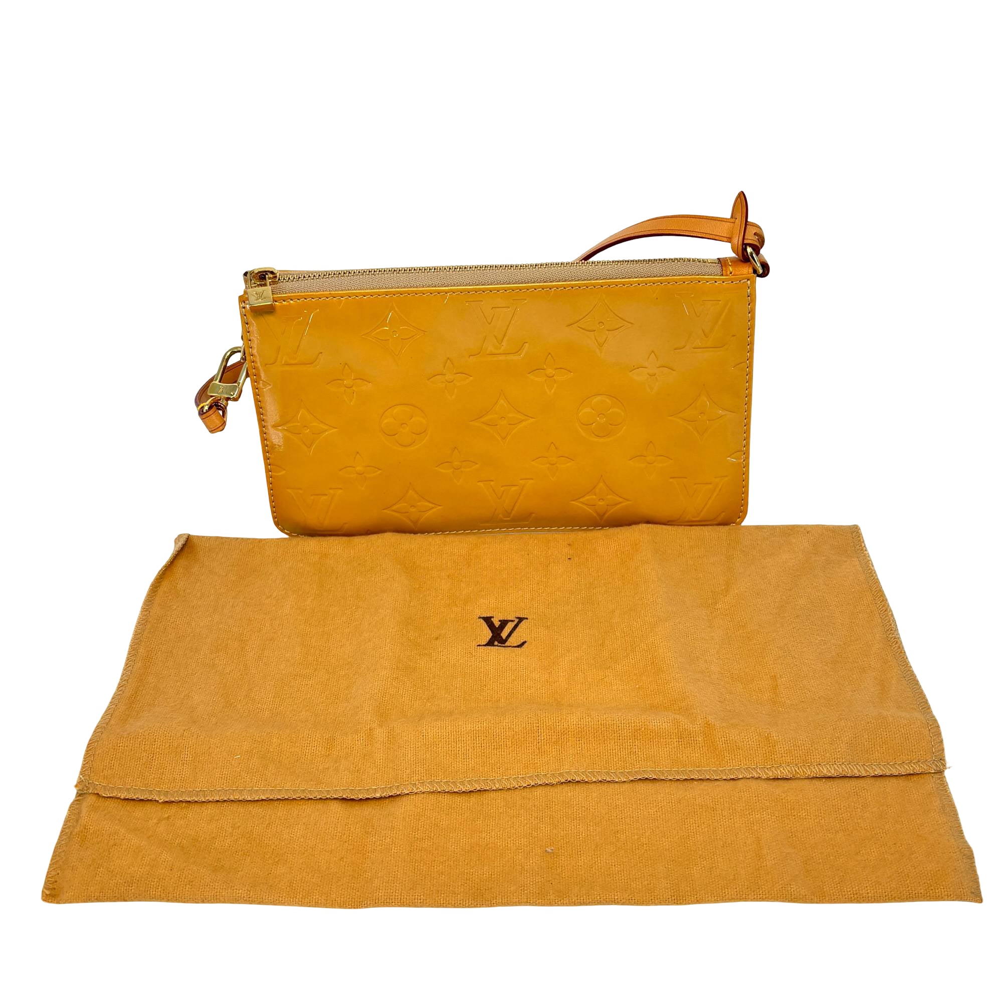 Louis Vuitton Pochette Lexington Yellow Vernis Monogram Leather