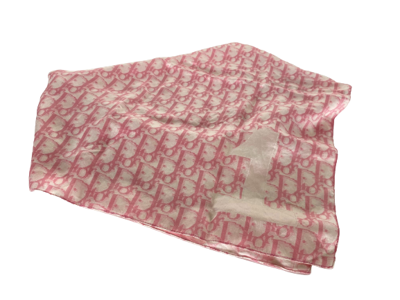 Christian Dior Silk Scarf Pink Trotter Monogram - Main Image