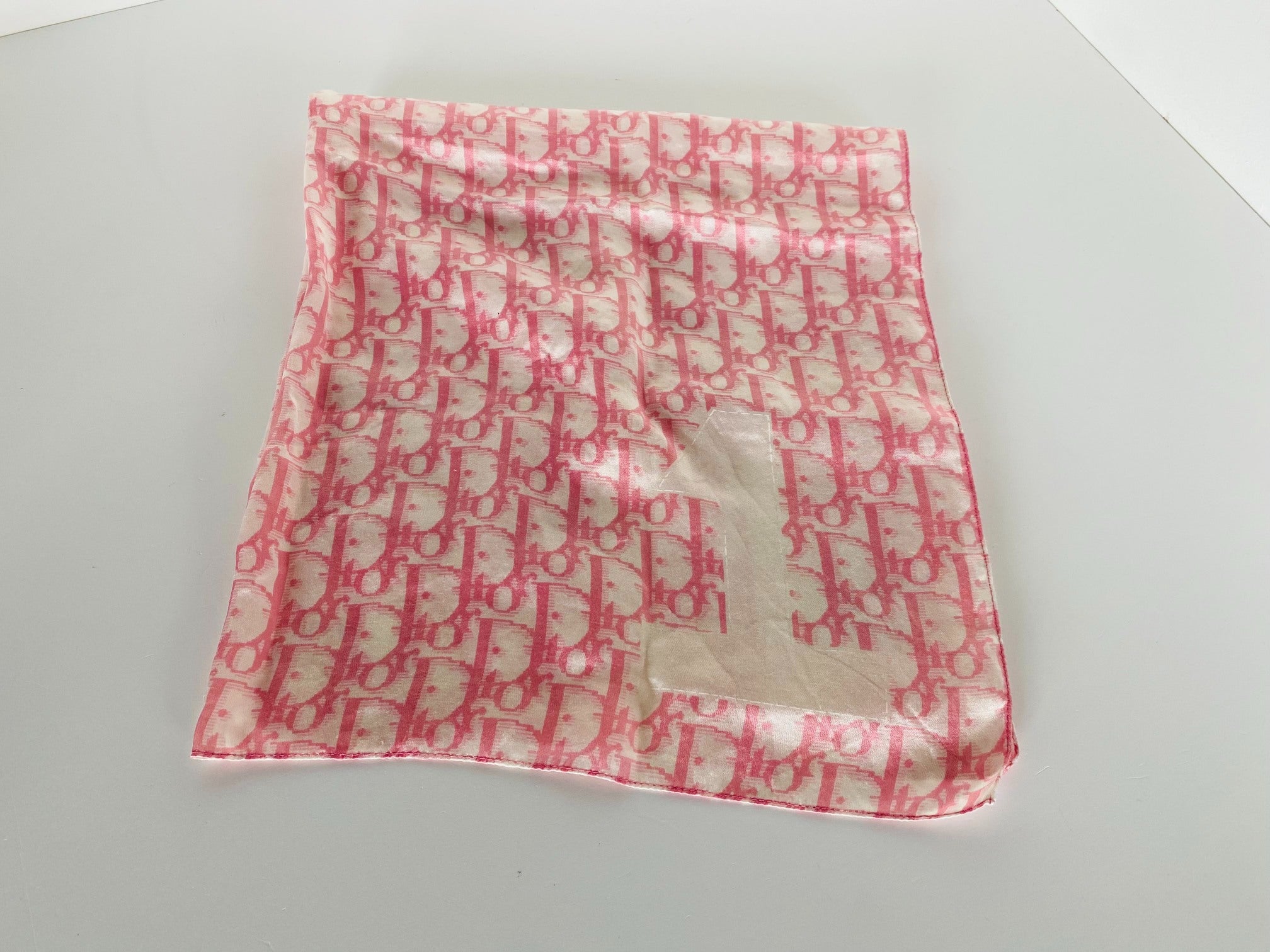 Christian Dior No.1 Silk Scarf Pink Trotter Monogram