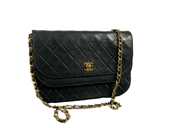 Chanel Matelasse Half-Moon Round Double Flap Bag