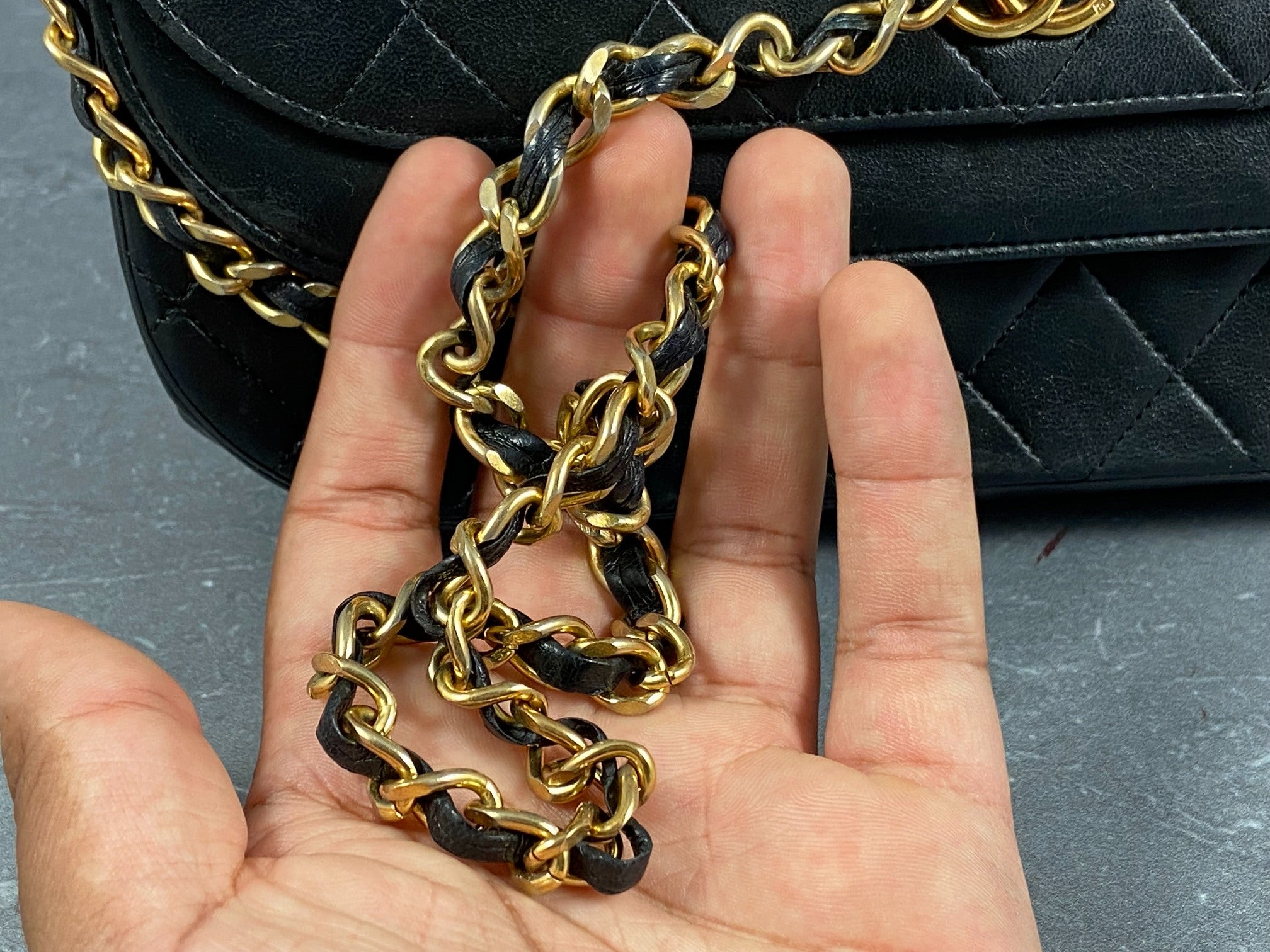 Chanel Matelasse Half-Moon Round Double Flap Bag